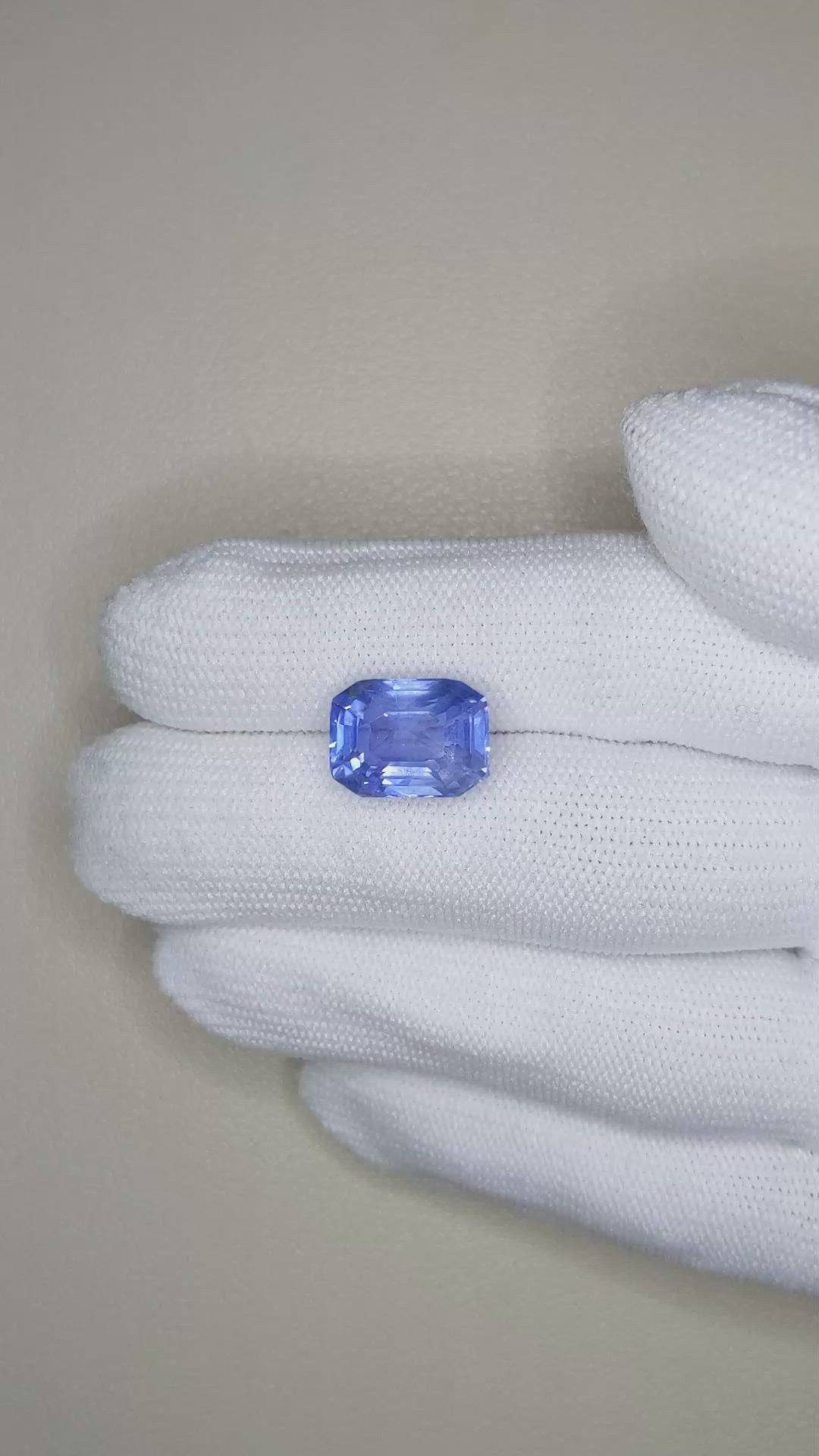 10.50 Ct. Blue Sapphire from Ceylon (Sri Lanka) Size Video