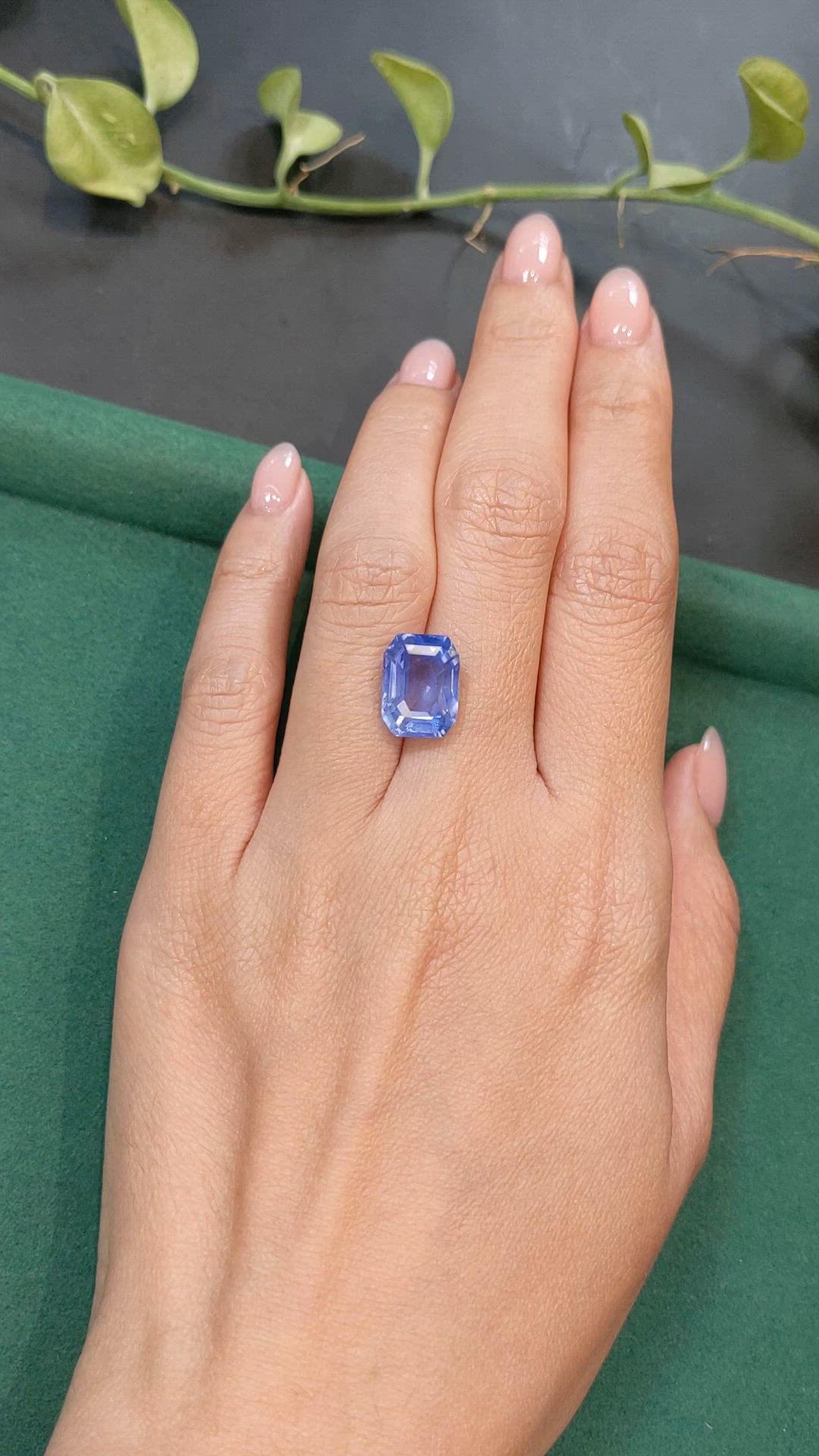 10.50 Ct. Blue Sapphire from Ceylon (Sri Lanka) Size Video
