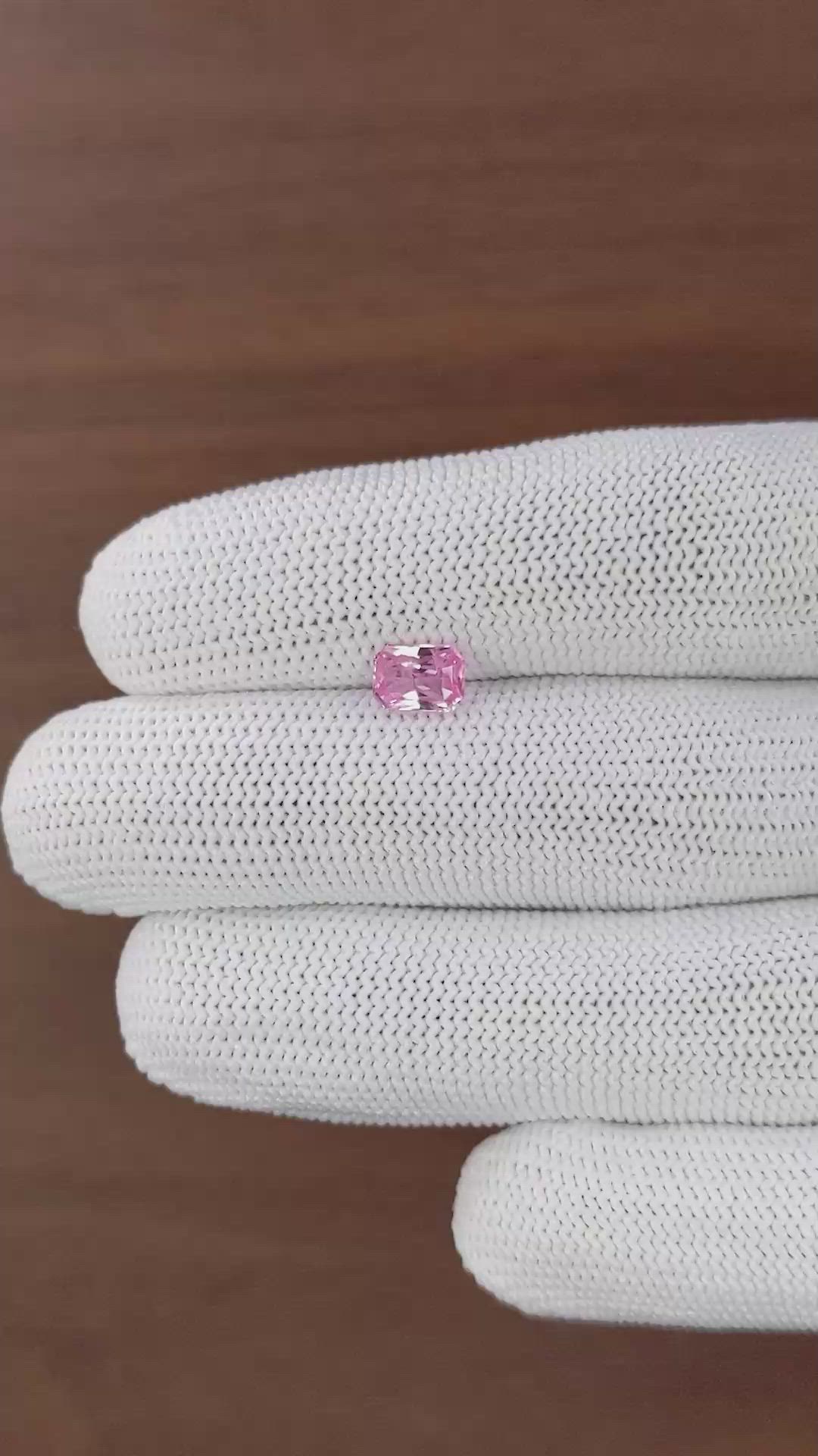 1.08 Ct. Pink Sapphire from Ceylon (Sri Lanka) Size Video
