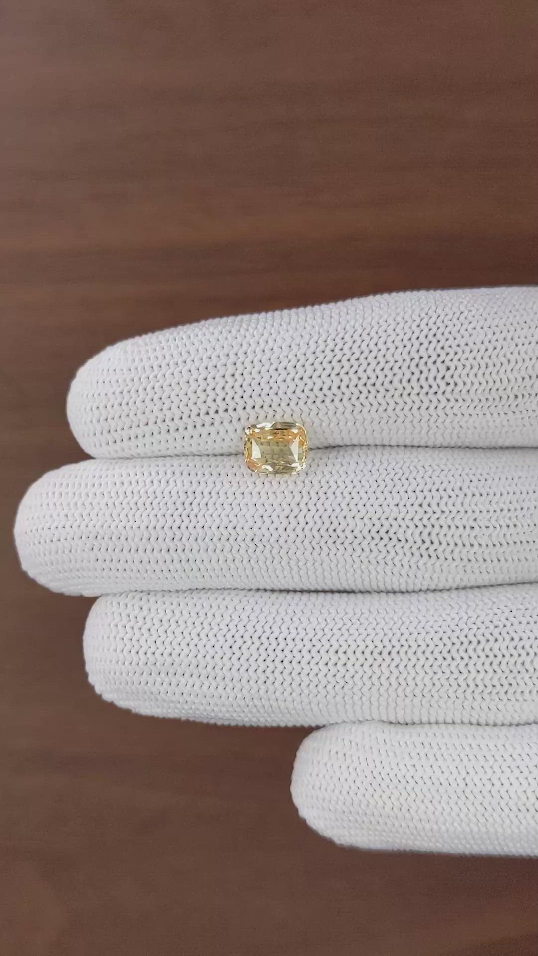 2.03 Ct. Padparadscha Sapphire from Ceylon (Sri Lanka) Size Video