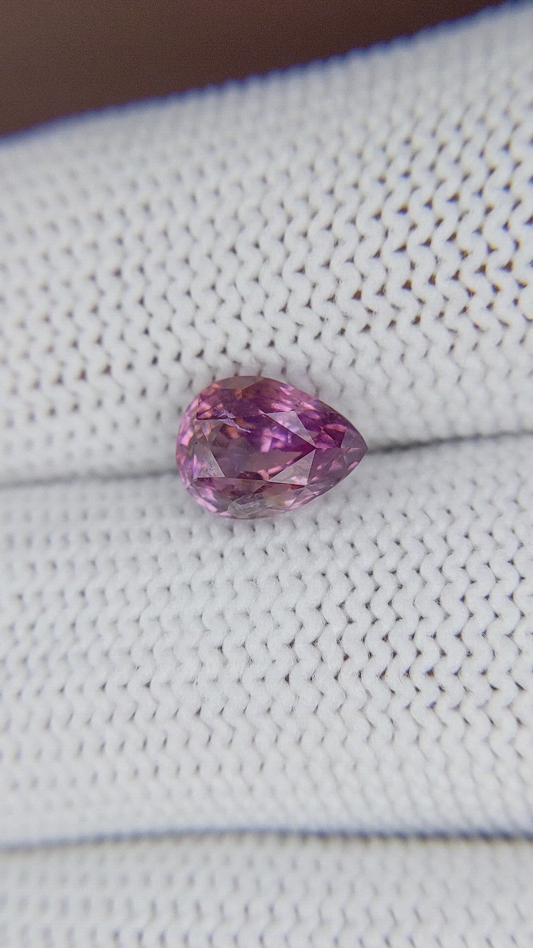 2.18 Ct. Purplish Pink Sapphire from Ceylon (Sri Lanka) Size Video