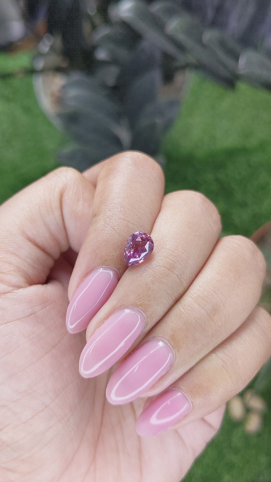 2.18 Ct. Purplish Pink Sapphire from Ceylon (Sri Lanka) Size Video