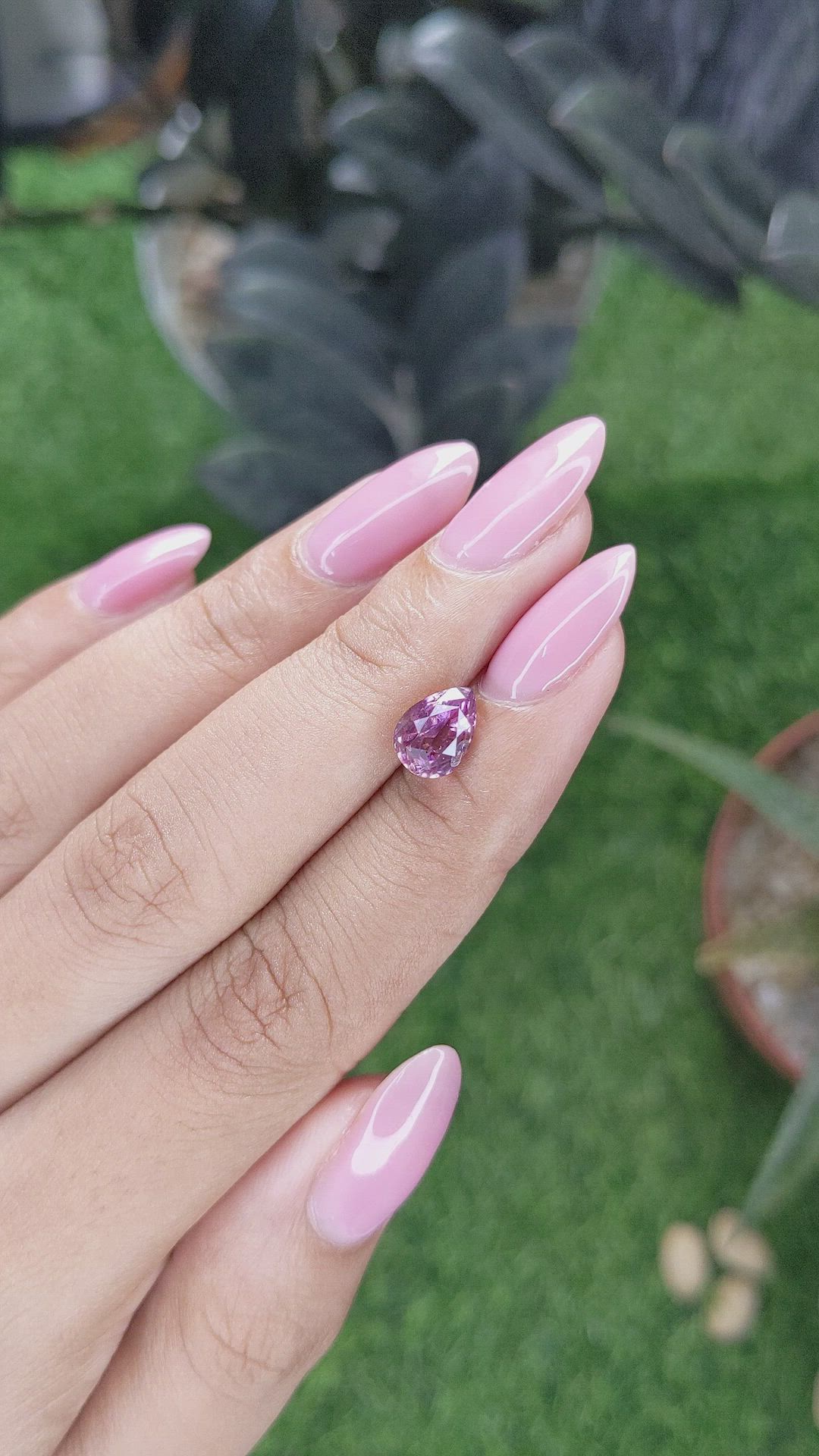 2.18 Ct. Purplish Pink Sapphire from Ceylon (Sri Lanka) Size Video