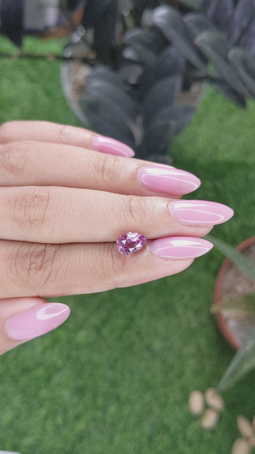 2.18 Ct. Purplish Pink Sapphire from Ceylon (Sri Lanka) Size Video