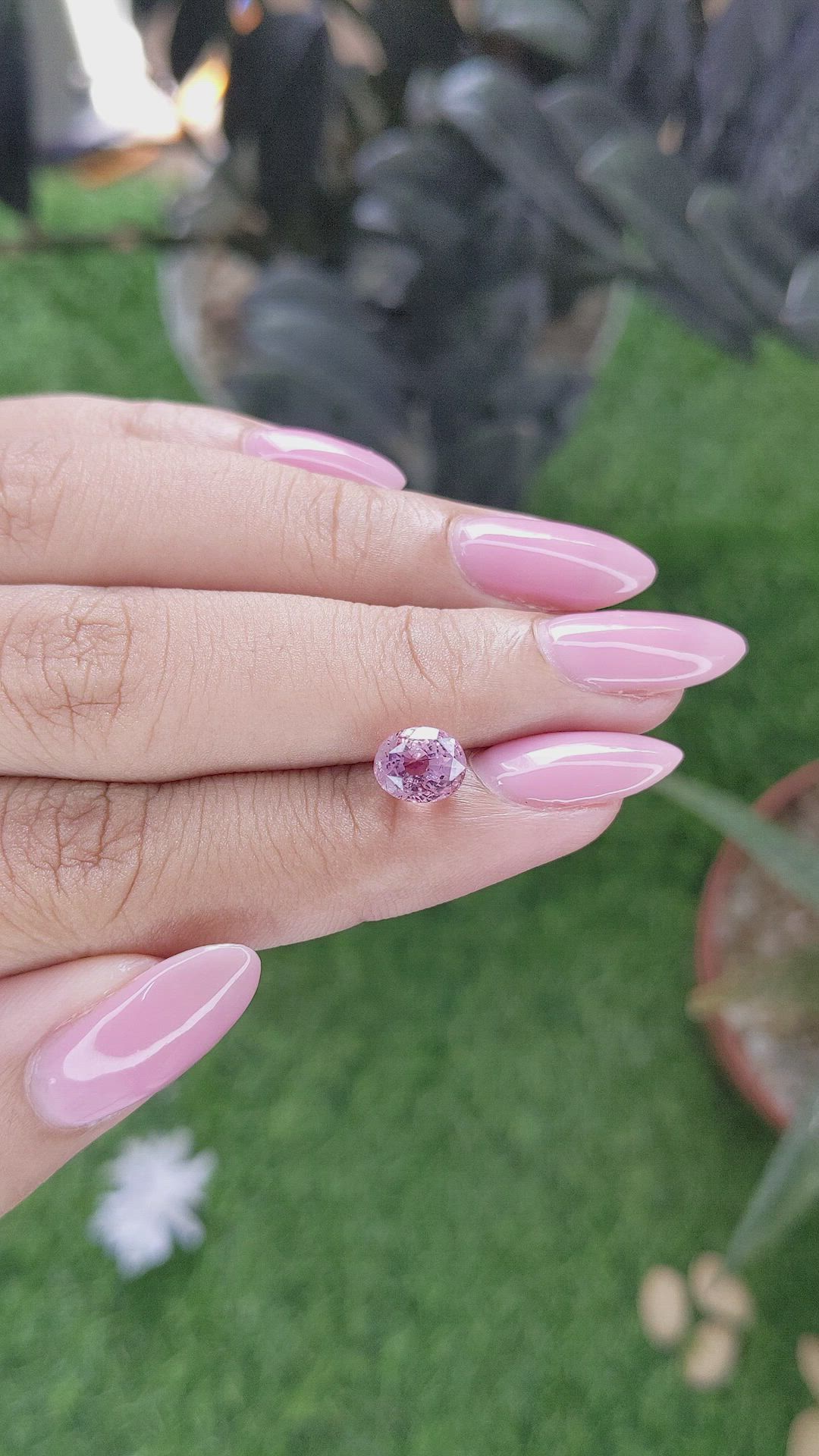 2.01 Ct. Purplish Pink Sapphire from Ceylon (Sri Lanka) Size Video