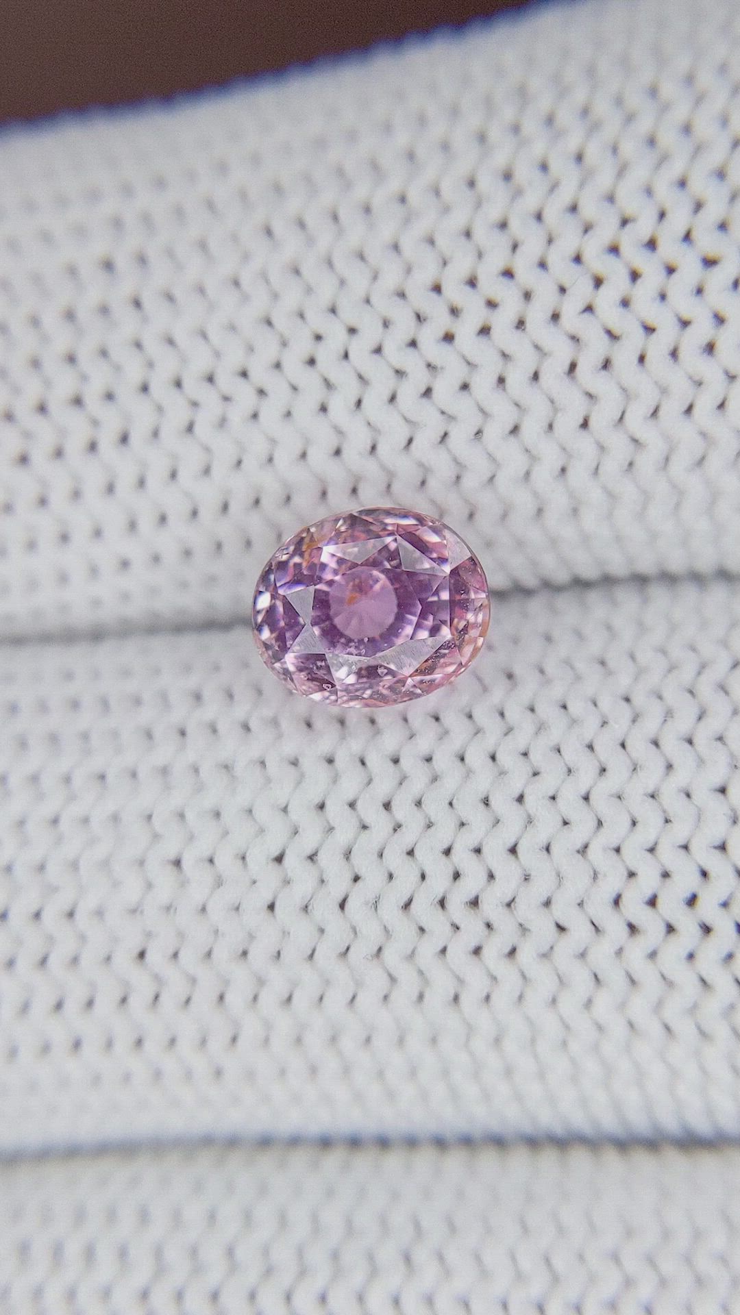 2.01 Ct. Purplish Pink Sapphire from Ceylon (Sri Lanka) Size Video