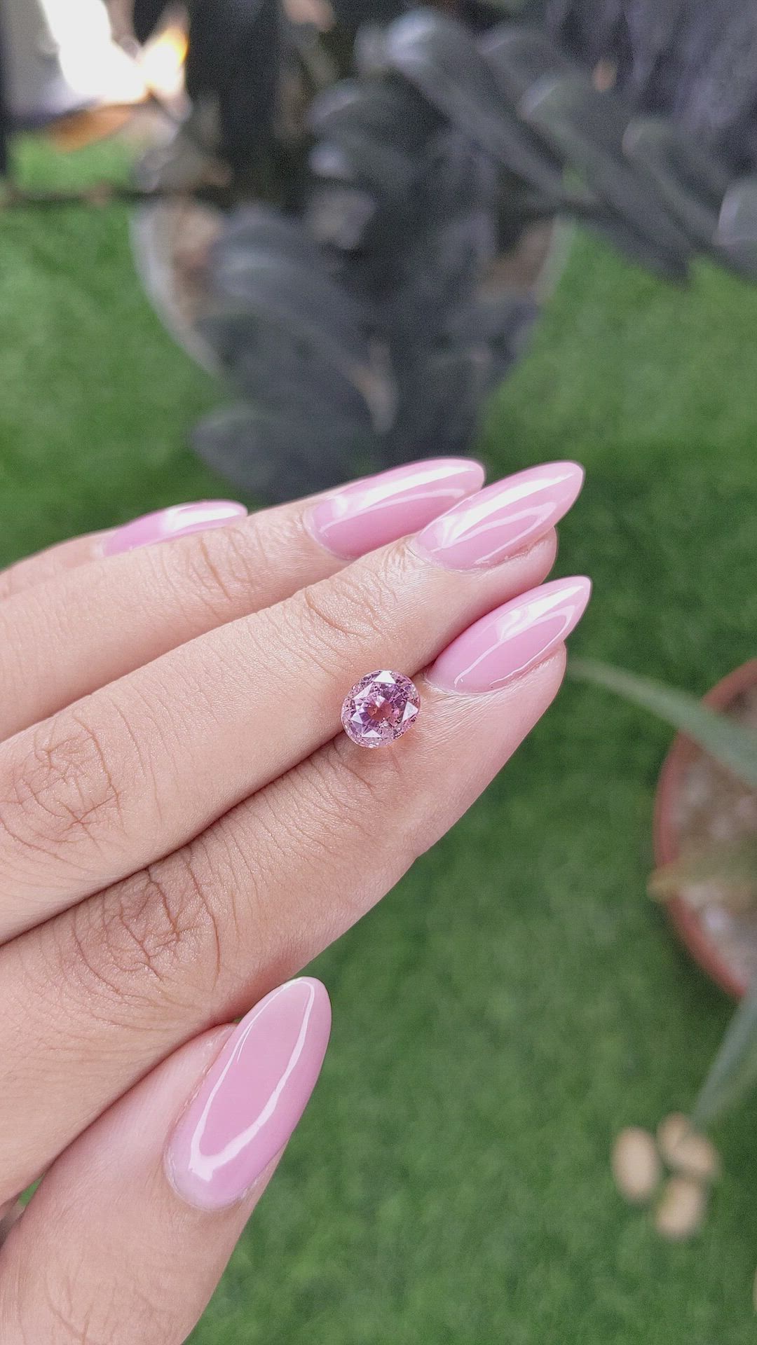 2.01 Ct. Purplish Pink Sapphire from Ceylon (Sri Lanka) Size Video