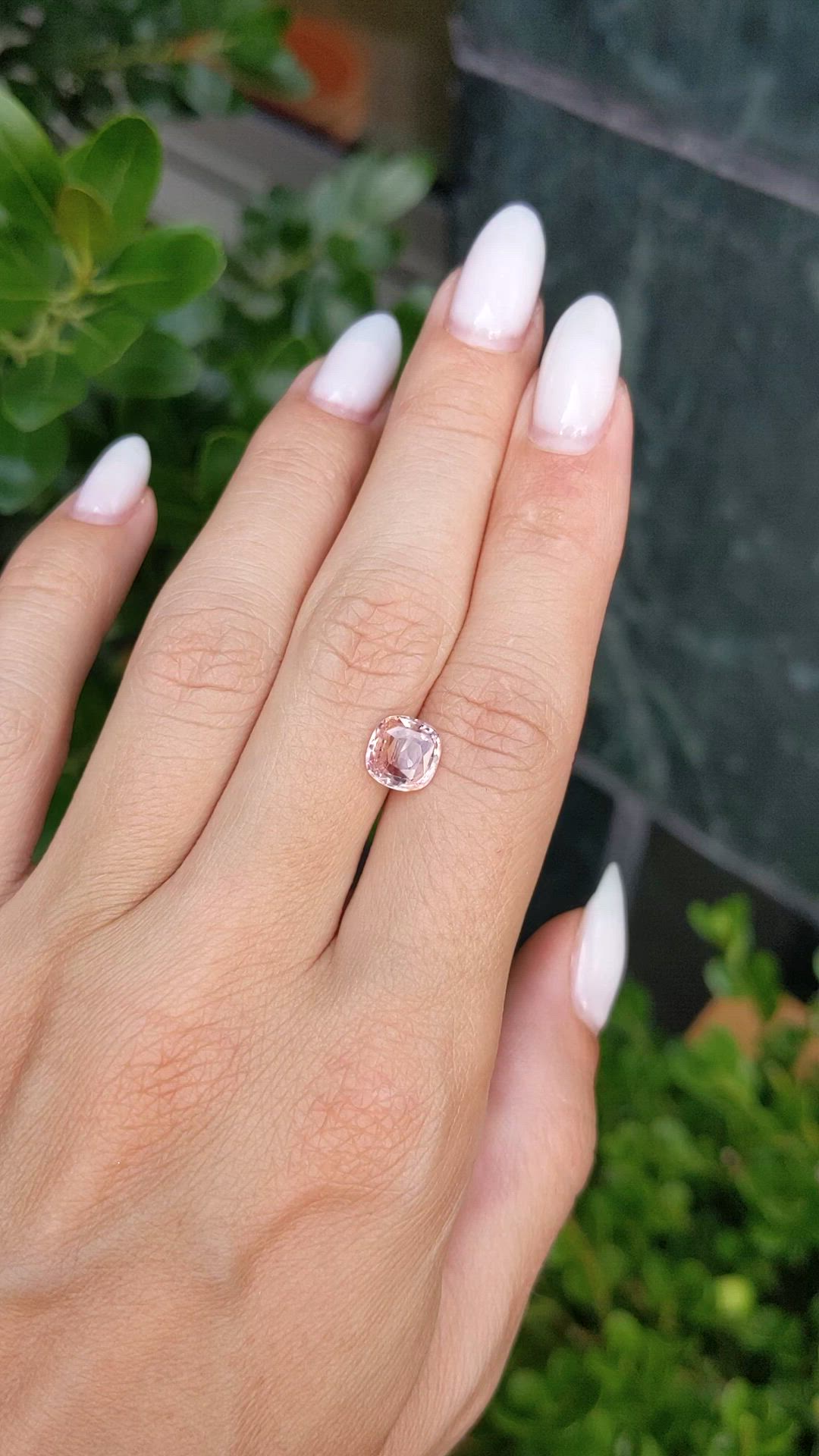 2.01 Ct. Padparadscha Sapphire from Ceylon (Sri Lanka) Size Video