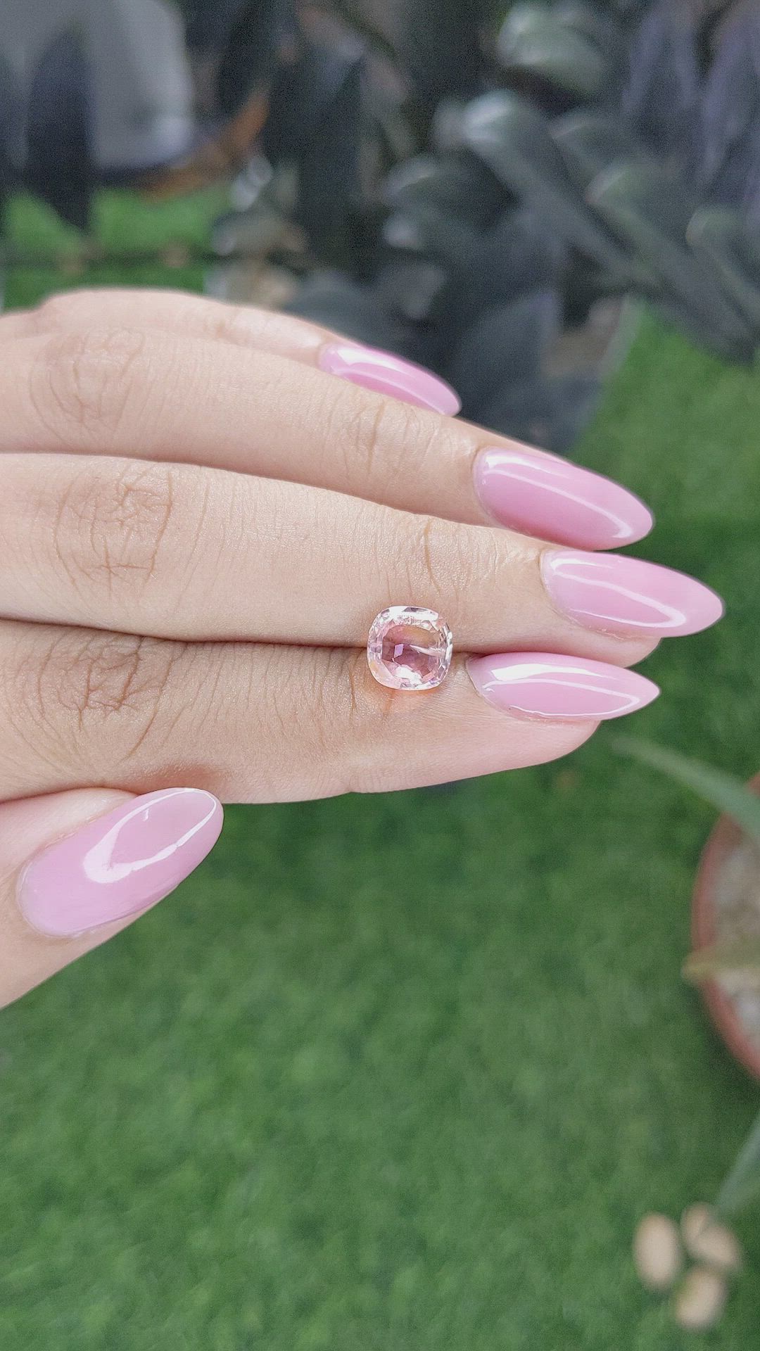2.01 Ct. Padparadscha Sapphire from Ceylon (Sri Lanka) Size Video