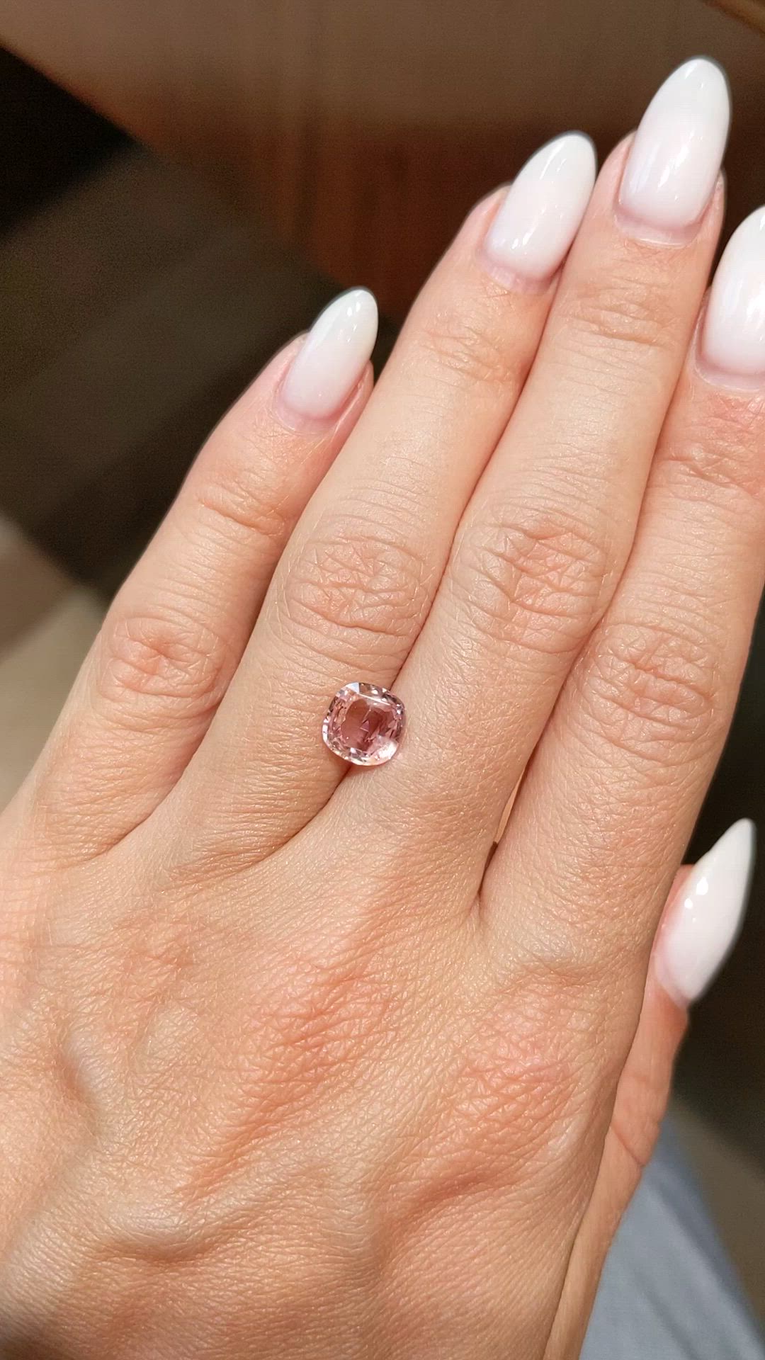 2.01 Ct. Padparadscha Sapphire from Ceylon (Sri Lanka) Size Video
