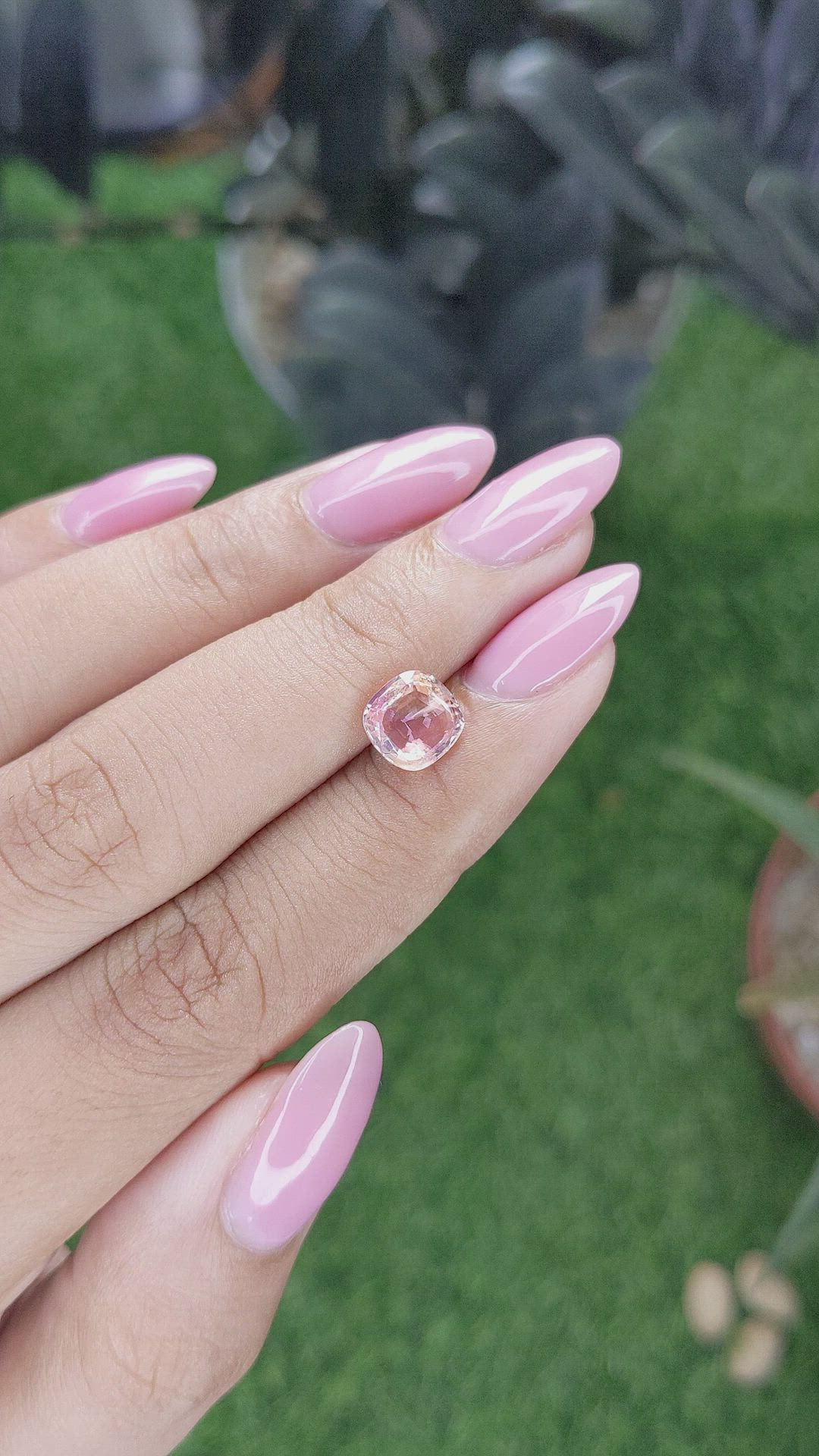 2.01 Ct. Padparadscha Sapphire from Ceylon (Sri Lanka) Size Video