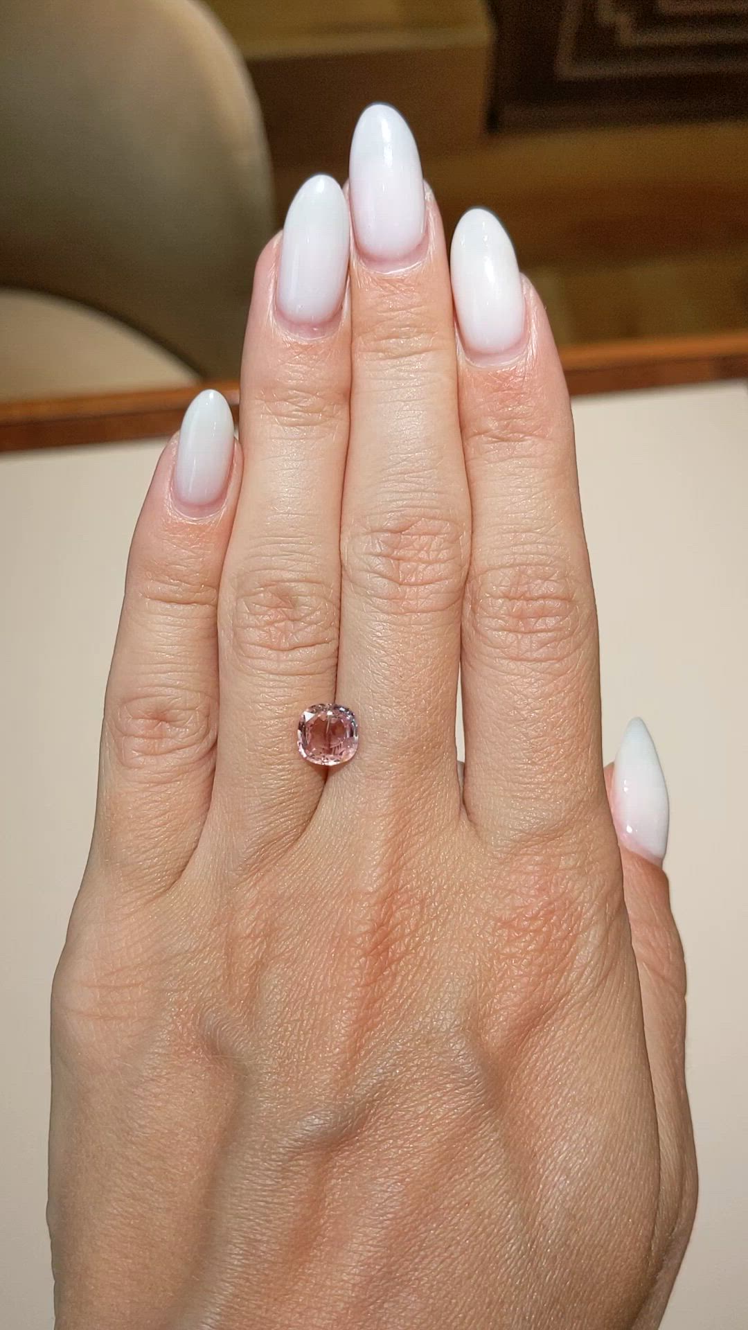 2.01 Ct. Padparadscha Sapphire from Ceylon (Sri Lanka) Size Video
