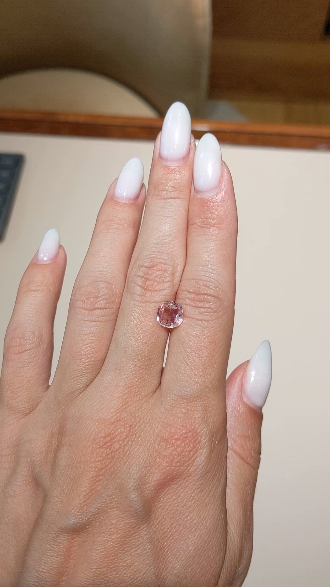 2.01 Ct. Padparadscha Sapphire from Ceylon (Sri Lanka) Size Video
