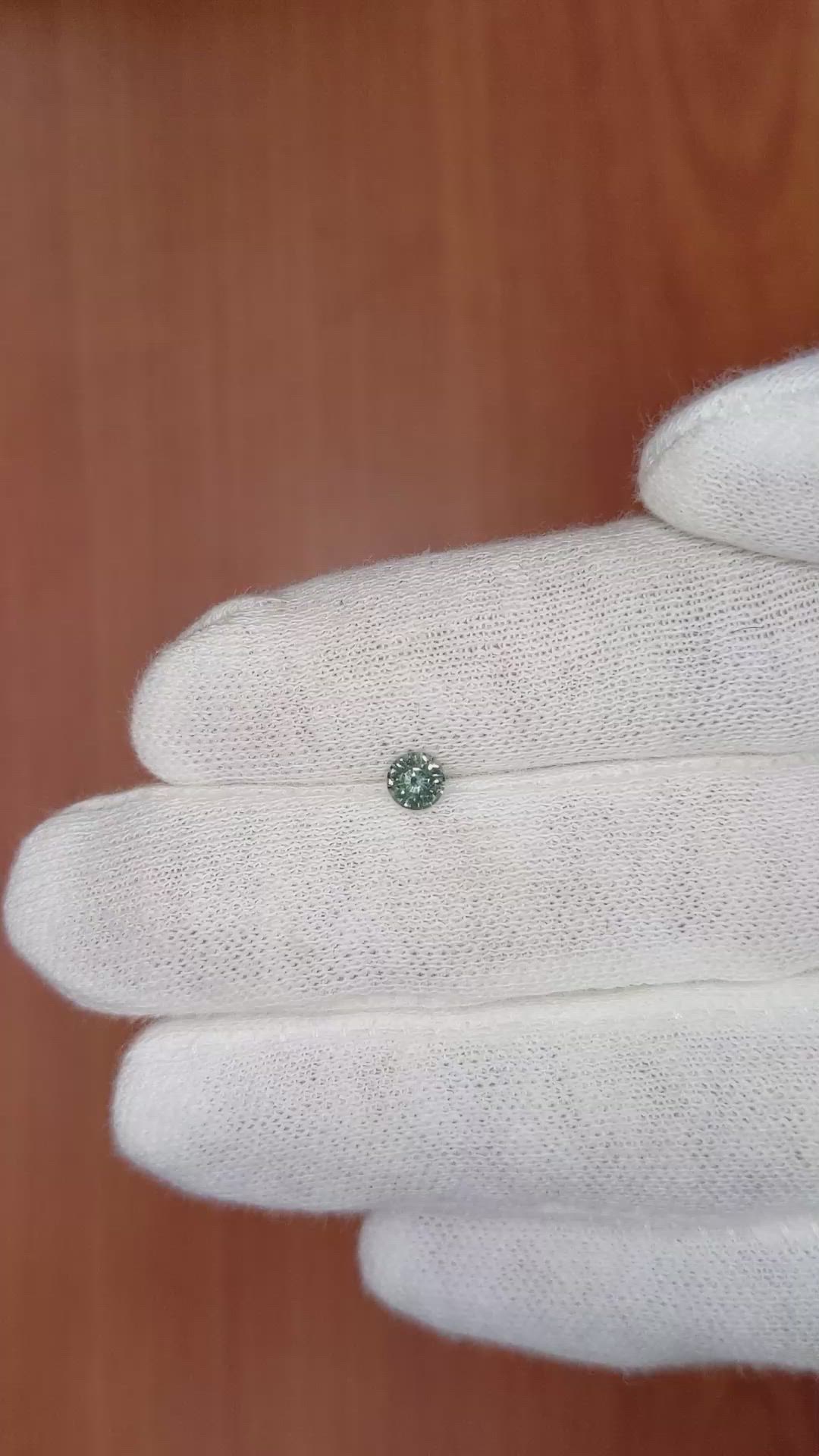 0.34 Ct. Bluish Green Sapphire from Ceylon (Sri Lanka) Size Video
