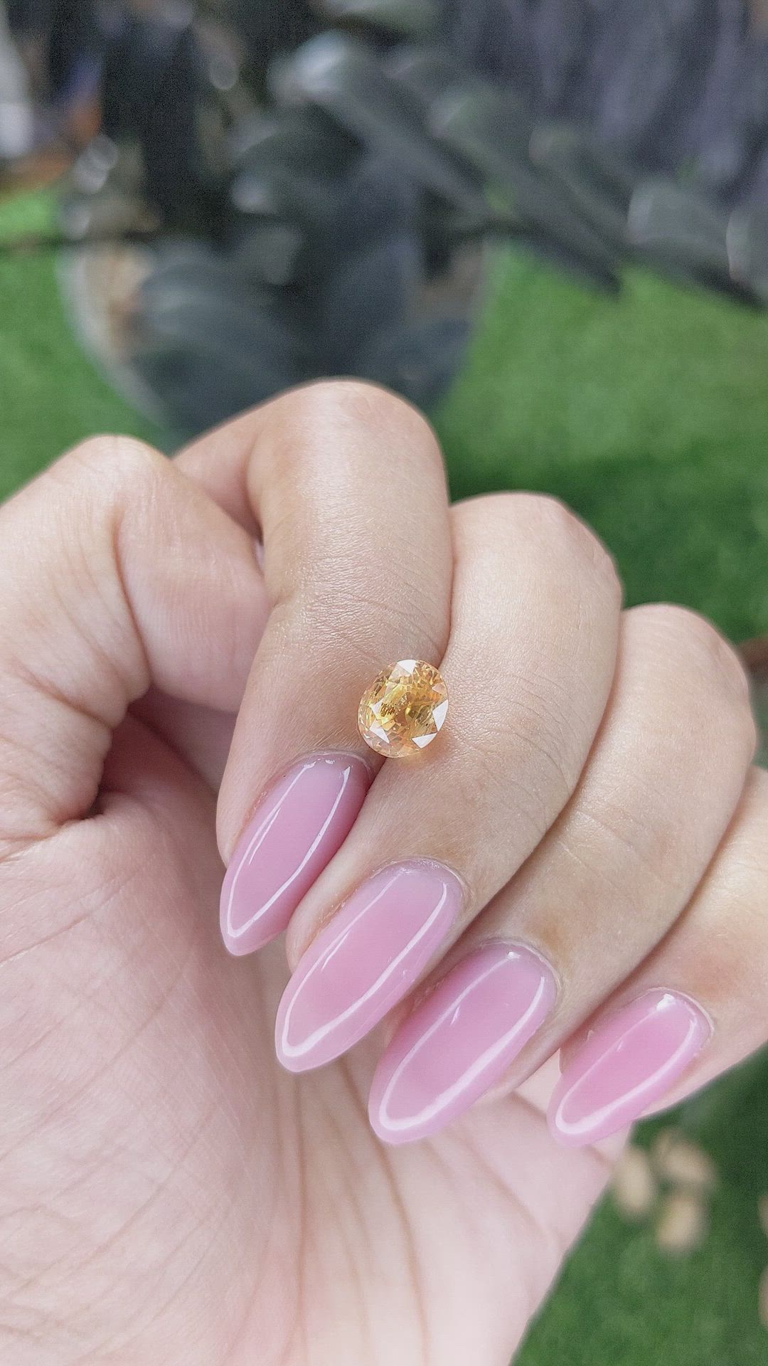 2.09 Ct. Peach Sapphire from Ceylon (Sri Lanka) Size Video