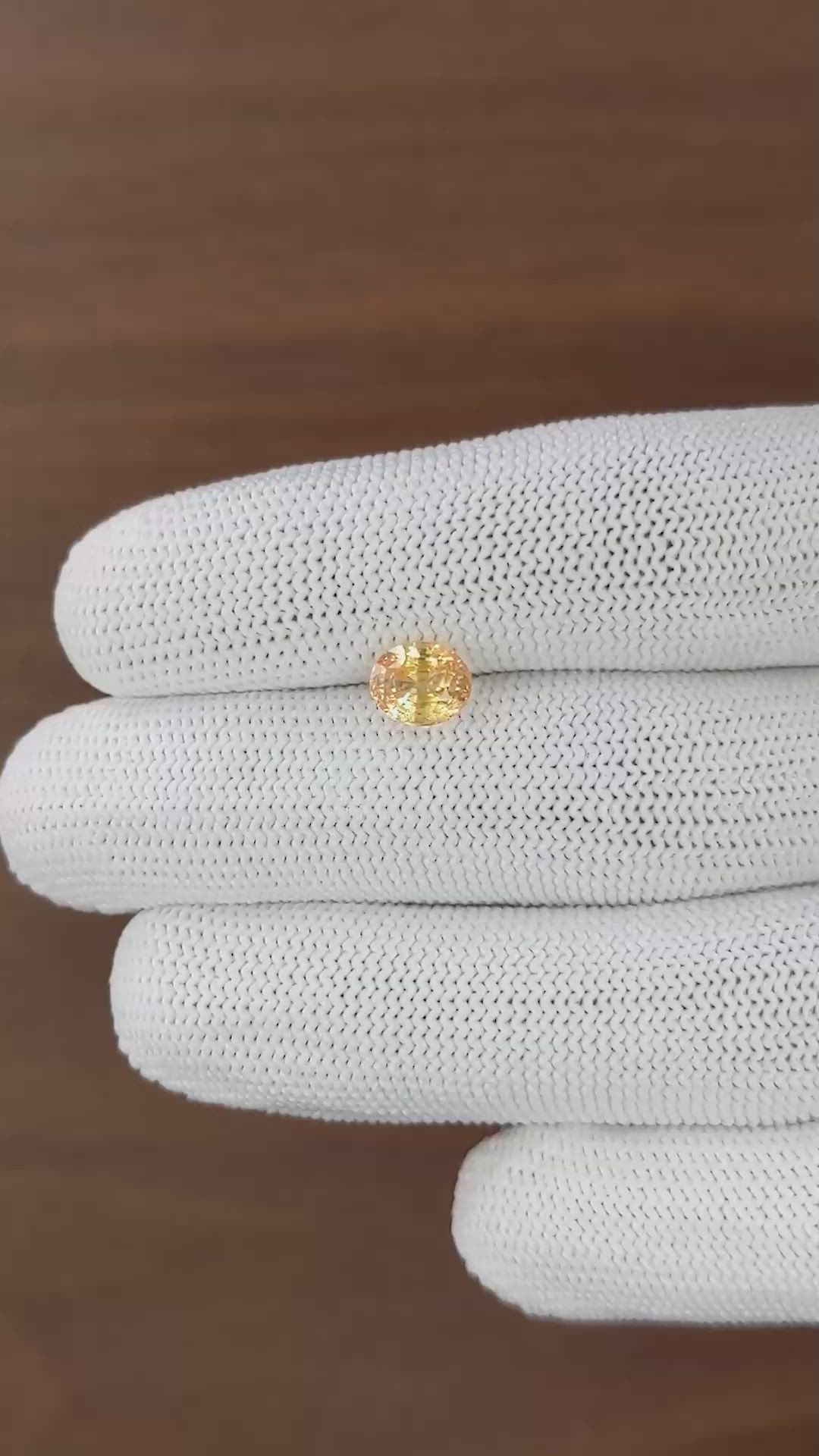 2.09 Ct. Peach Sapphire from Ceylon (Sri Lanka) Size Video