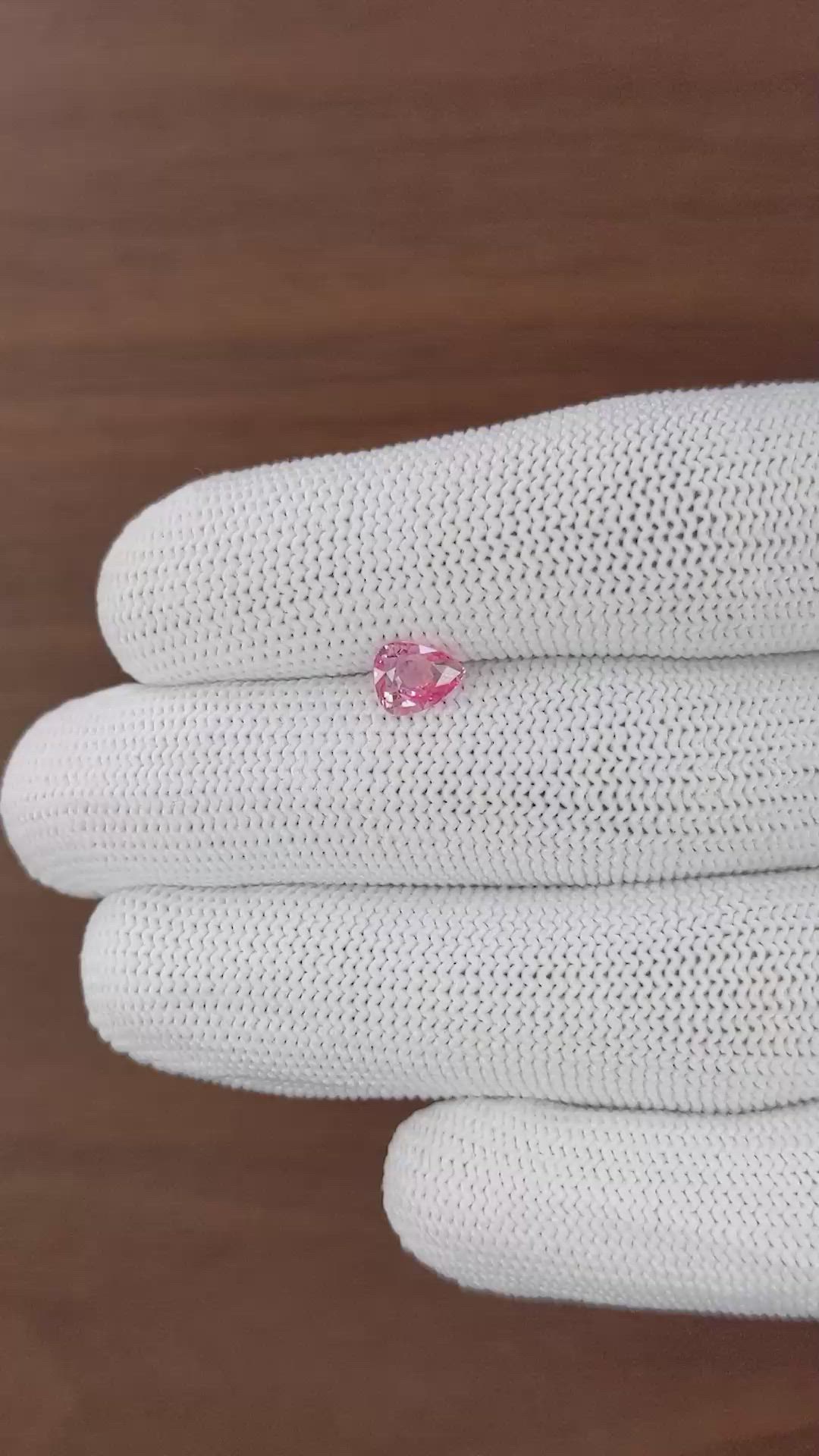 1.05 Ct. Pink Sapphire from Ceylon (Sri Lanka) Size Video