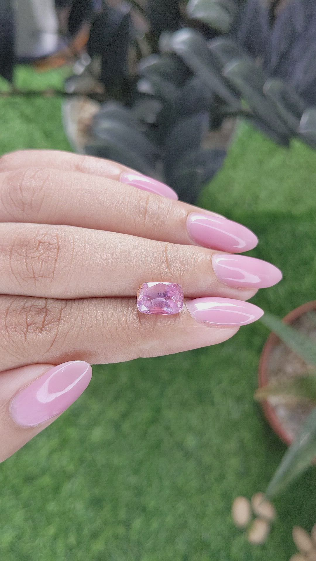 3.52 Ct. Pink Sapphire from Ceylon (Sri Lanka) Size Video