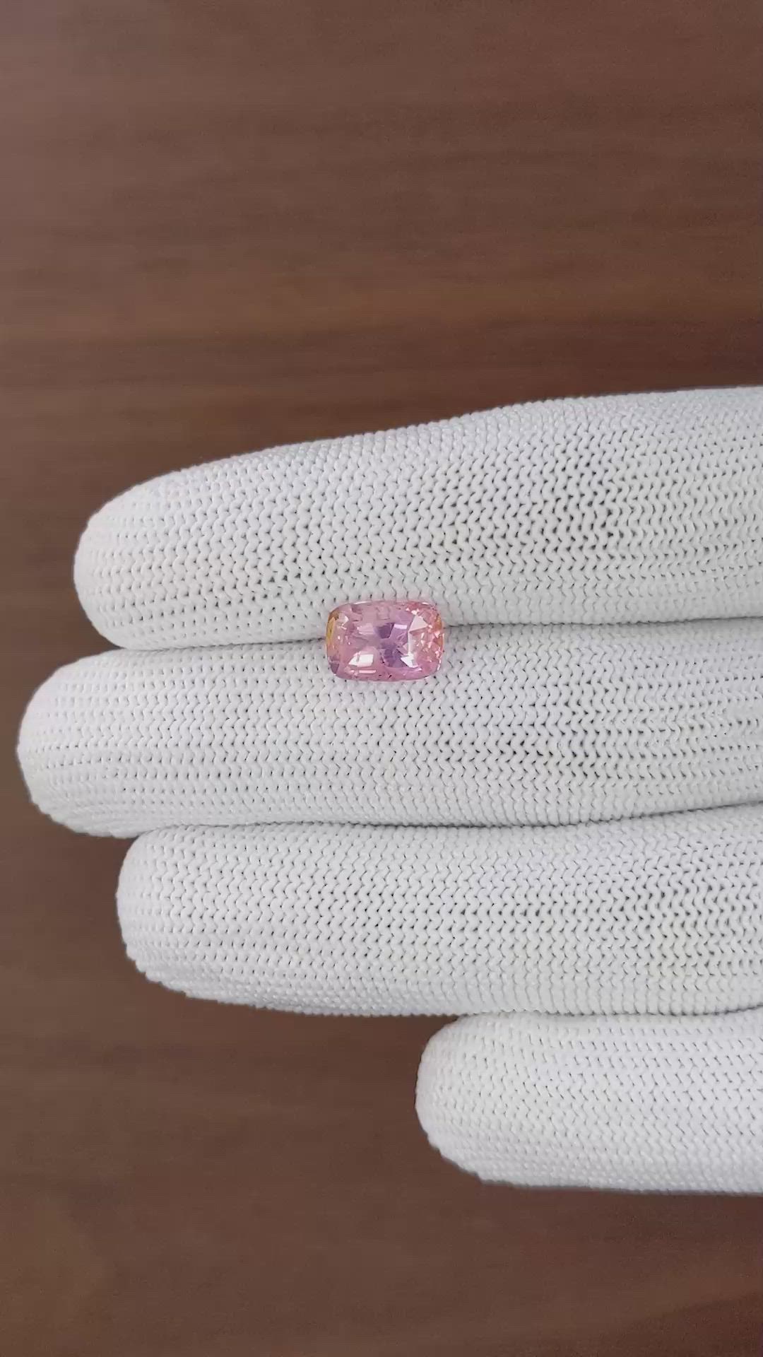 3.52 Ct. Pink Sapphire from Ceylon (Sri Lanka) Size Video