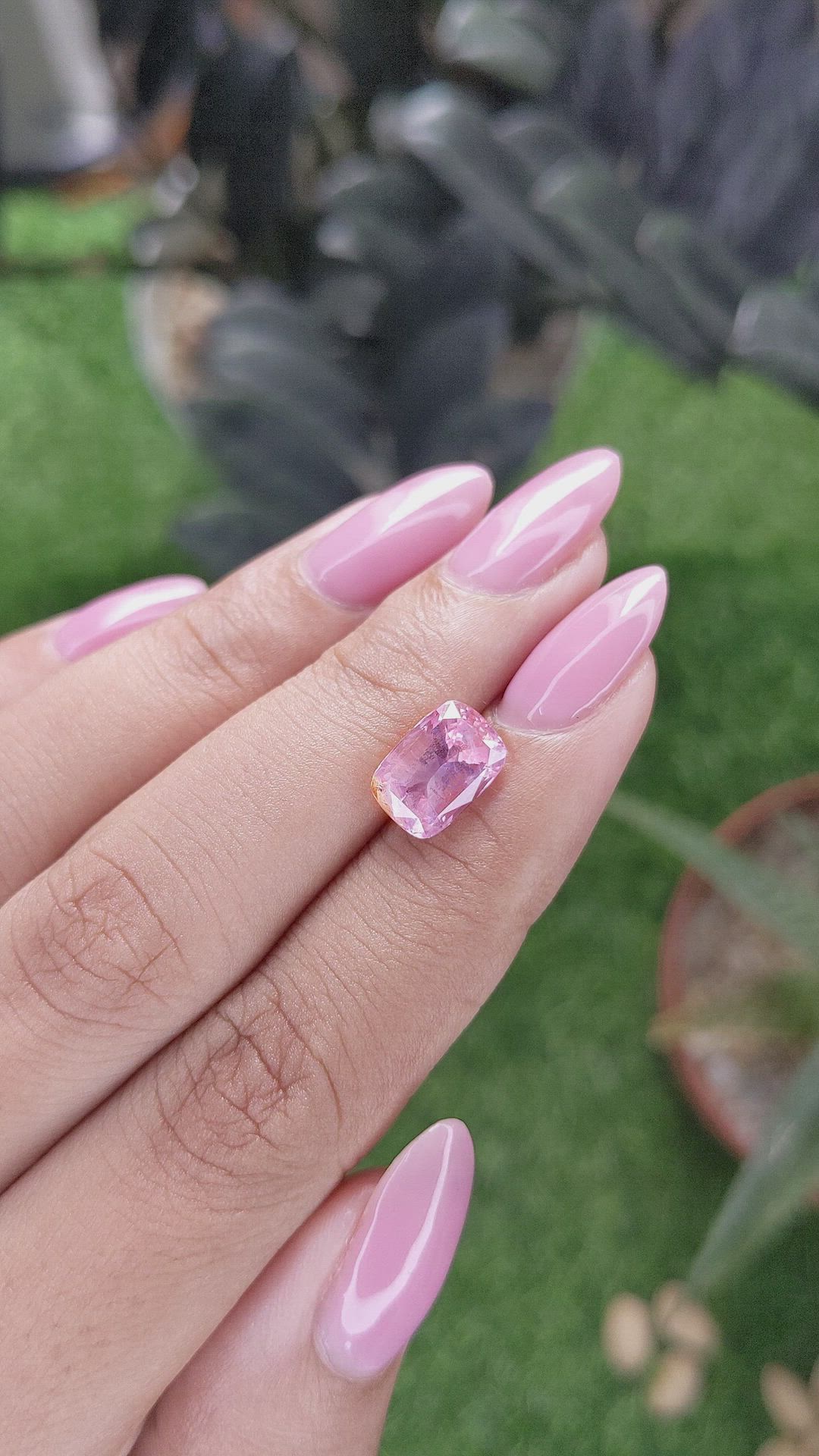 3.52 Ct. Pink Sapphire from Ceylon (Sri Lanka) Size Video