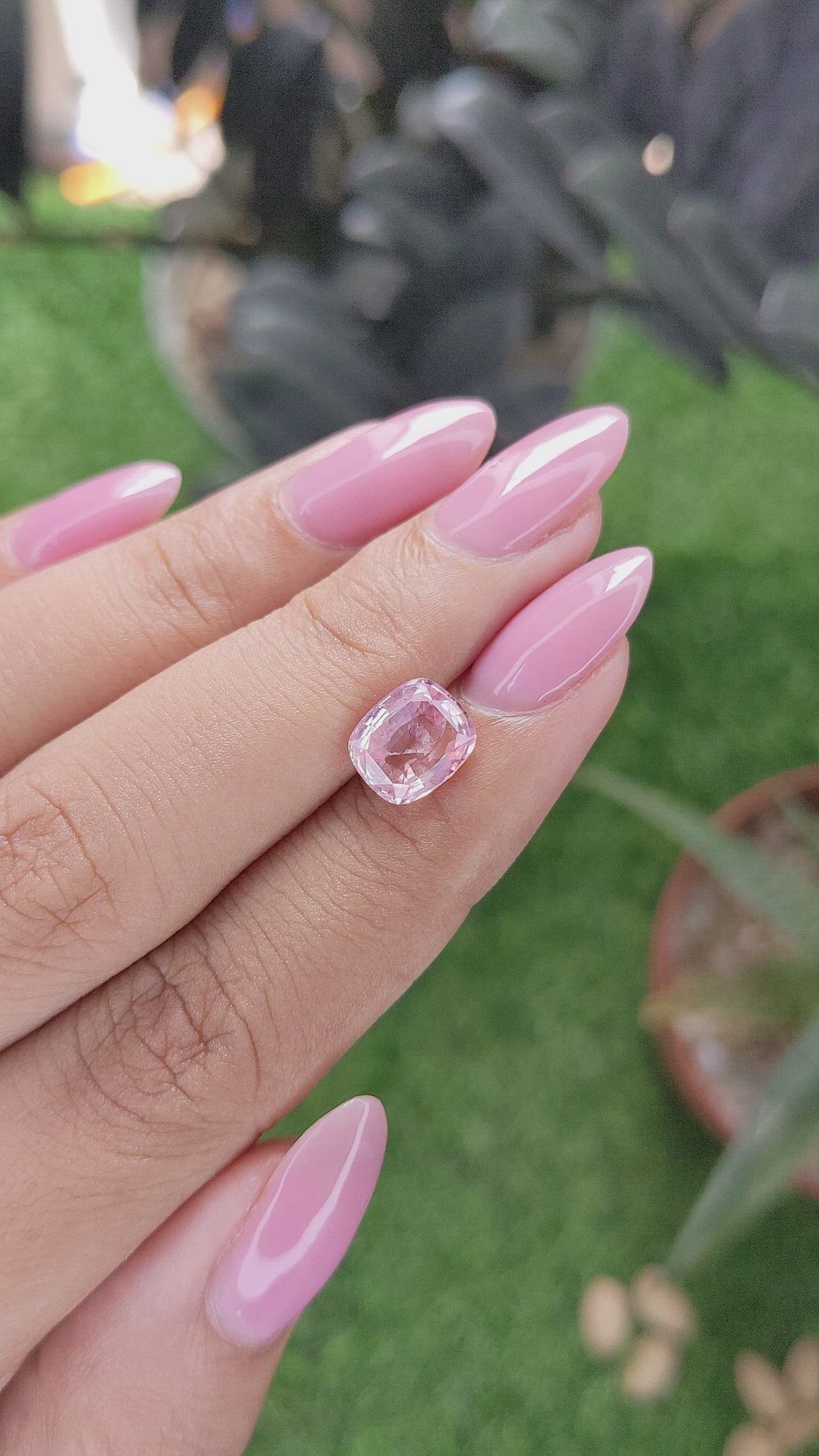 2.53 Ct. Pink Sapphire from Ceylon (Sri Lanka) Size Video