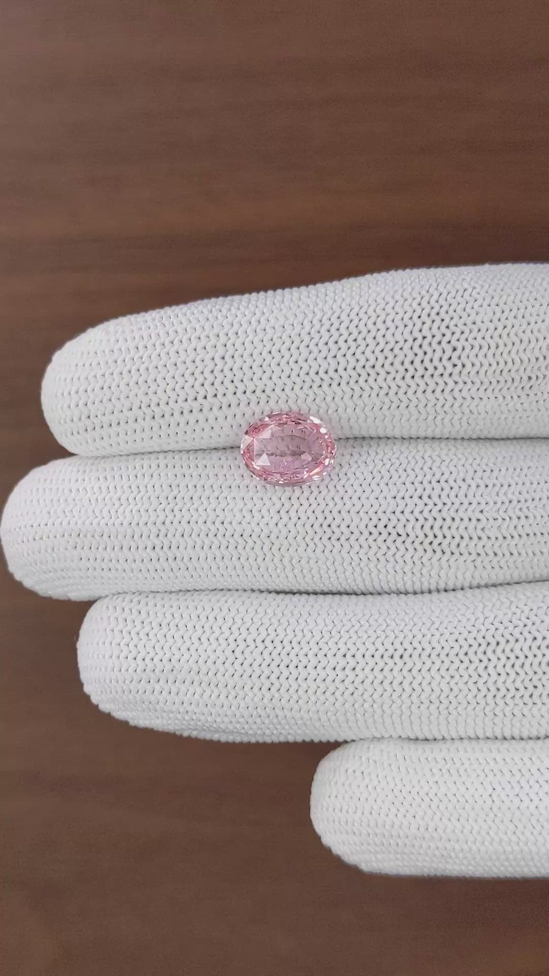 3.68 Ct. Pink Sapphire from Ceylon (Sri Lanka) Size Video