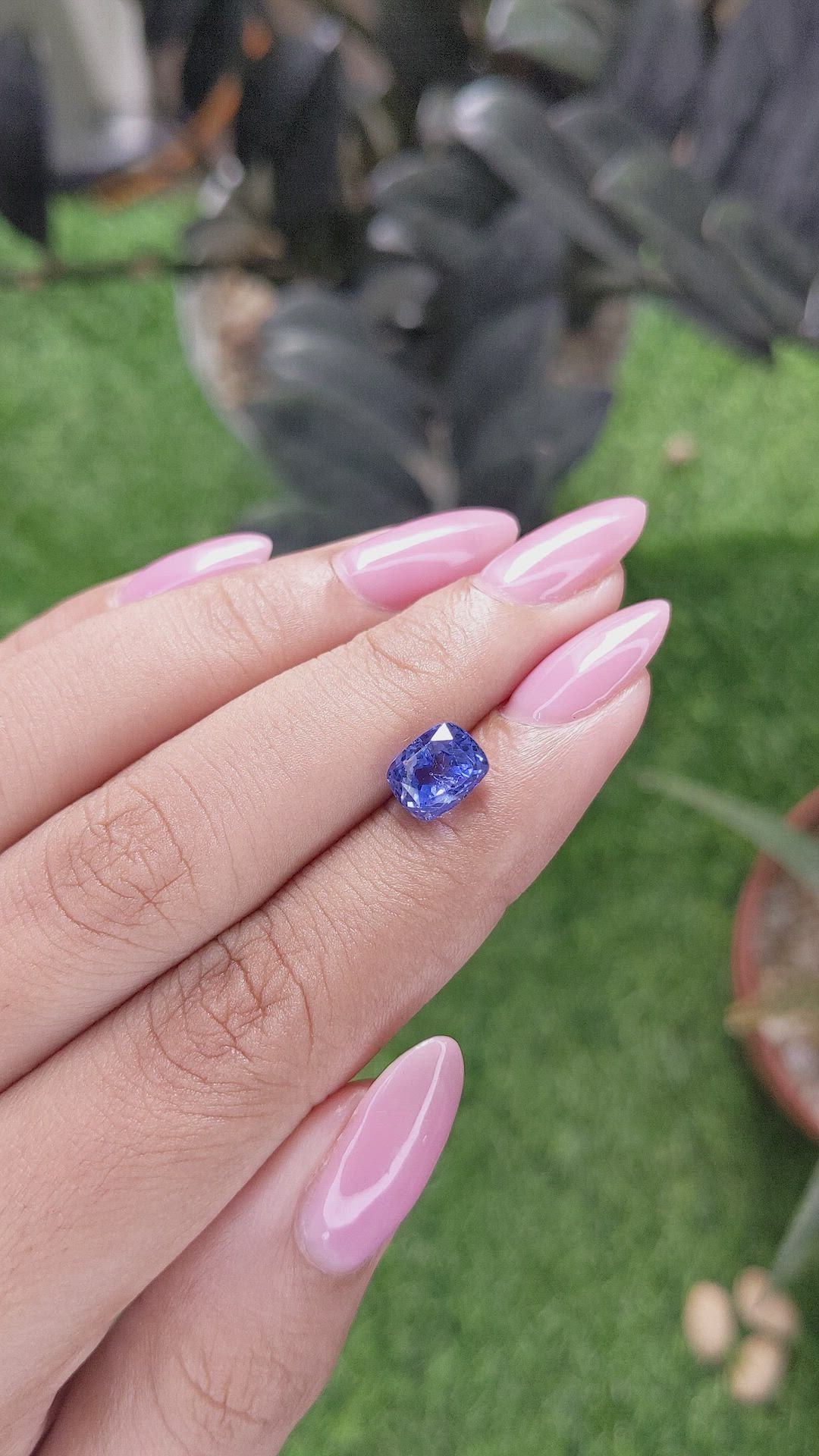 2.61 Ct. Blue Sapphire from Ceylon (Sri Lanka) Size Video