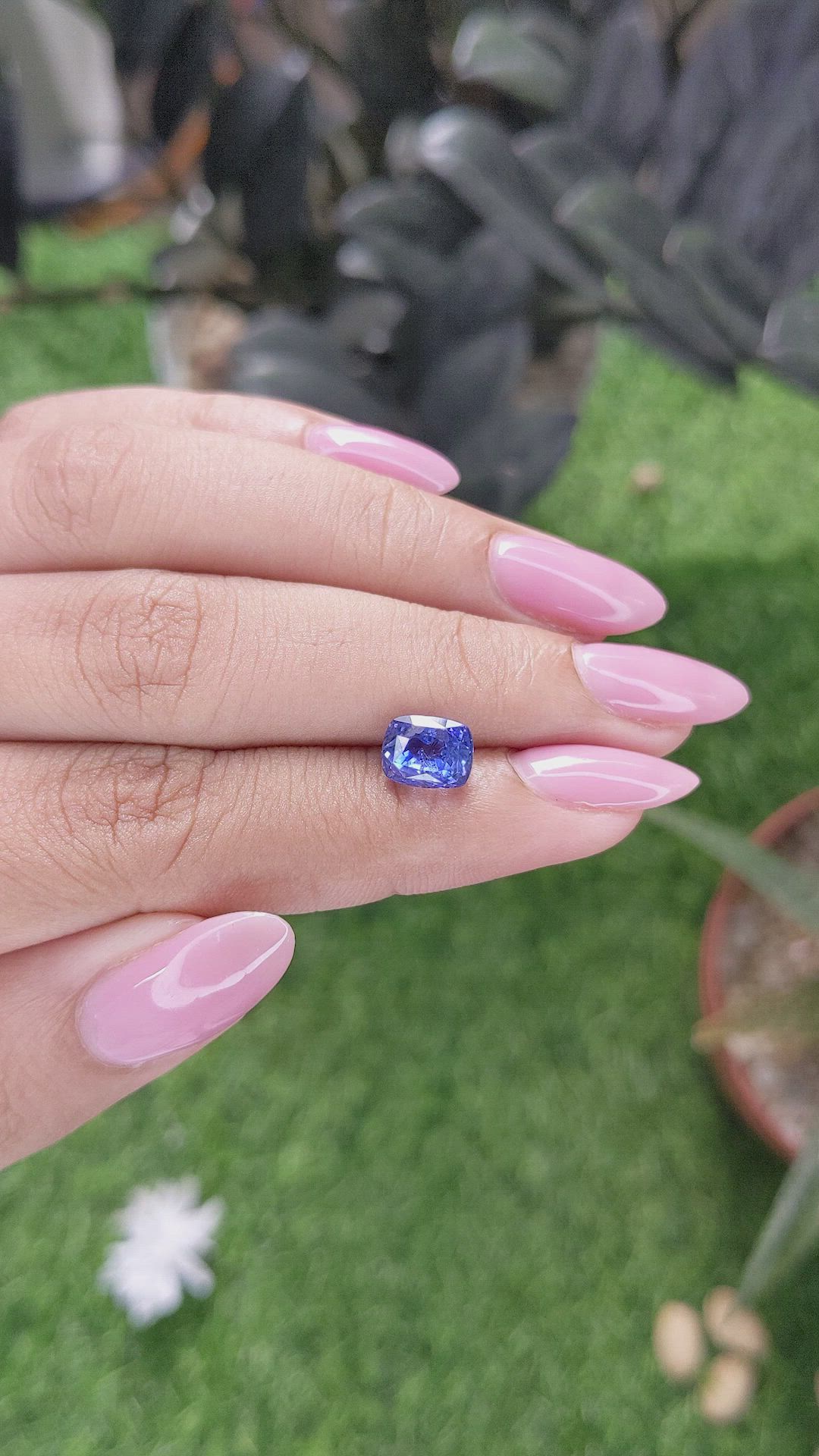 2.61 Ct. Blue Sapphire from Ceylon (Sri Lanka) Size Video