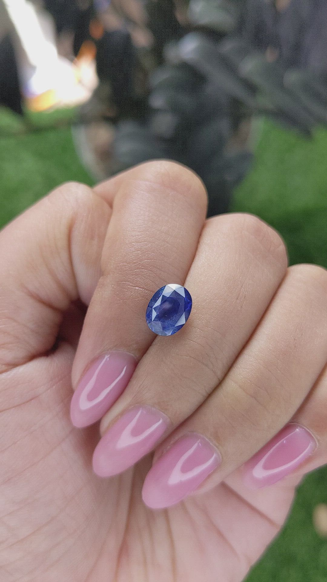 2.60 Ct. Blue Sapphire from Ceylon (Sri Lanka) Size Video