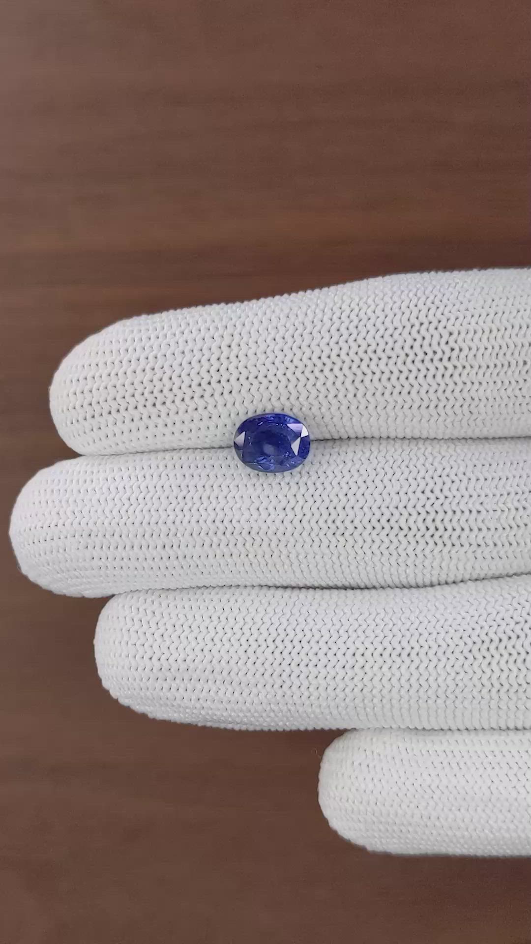 2.60 Ct. Blue Sapphire from Ceylon (Sri Lanka) Size Video