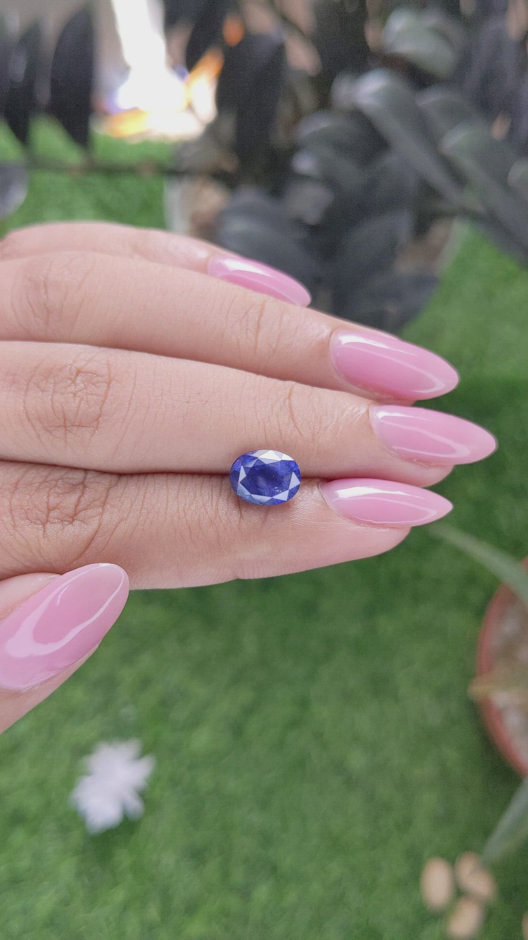 2.60 Ct. Blue Sapphire from Ceylon (Sri Lanka) Size Video
