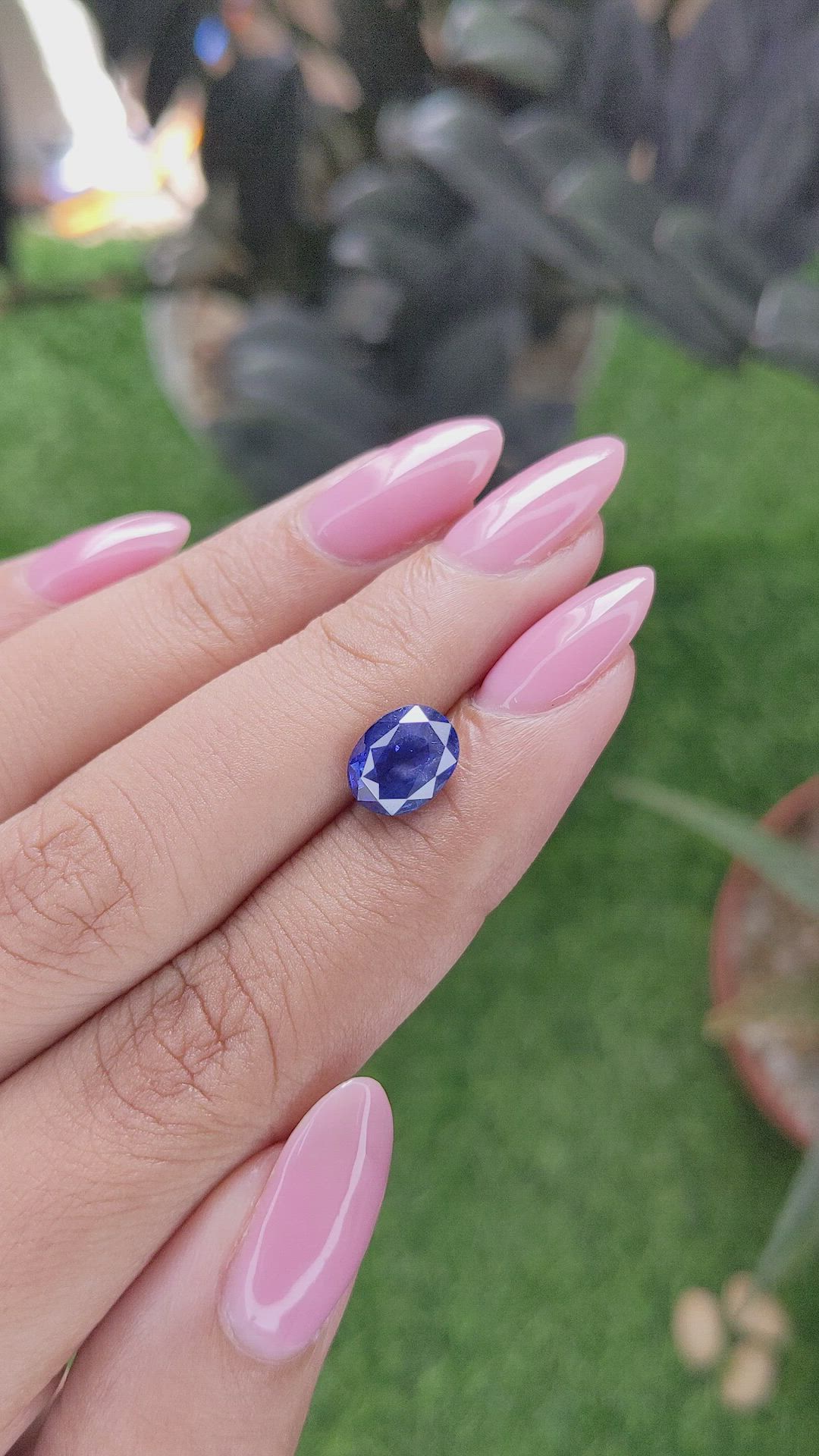 2.60 Ct. Blue Sapphire from Ceylon (Sri Lanka) Size Video