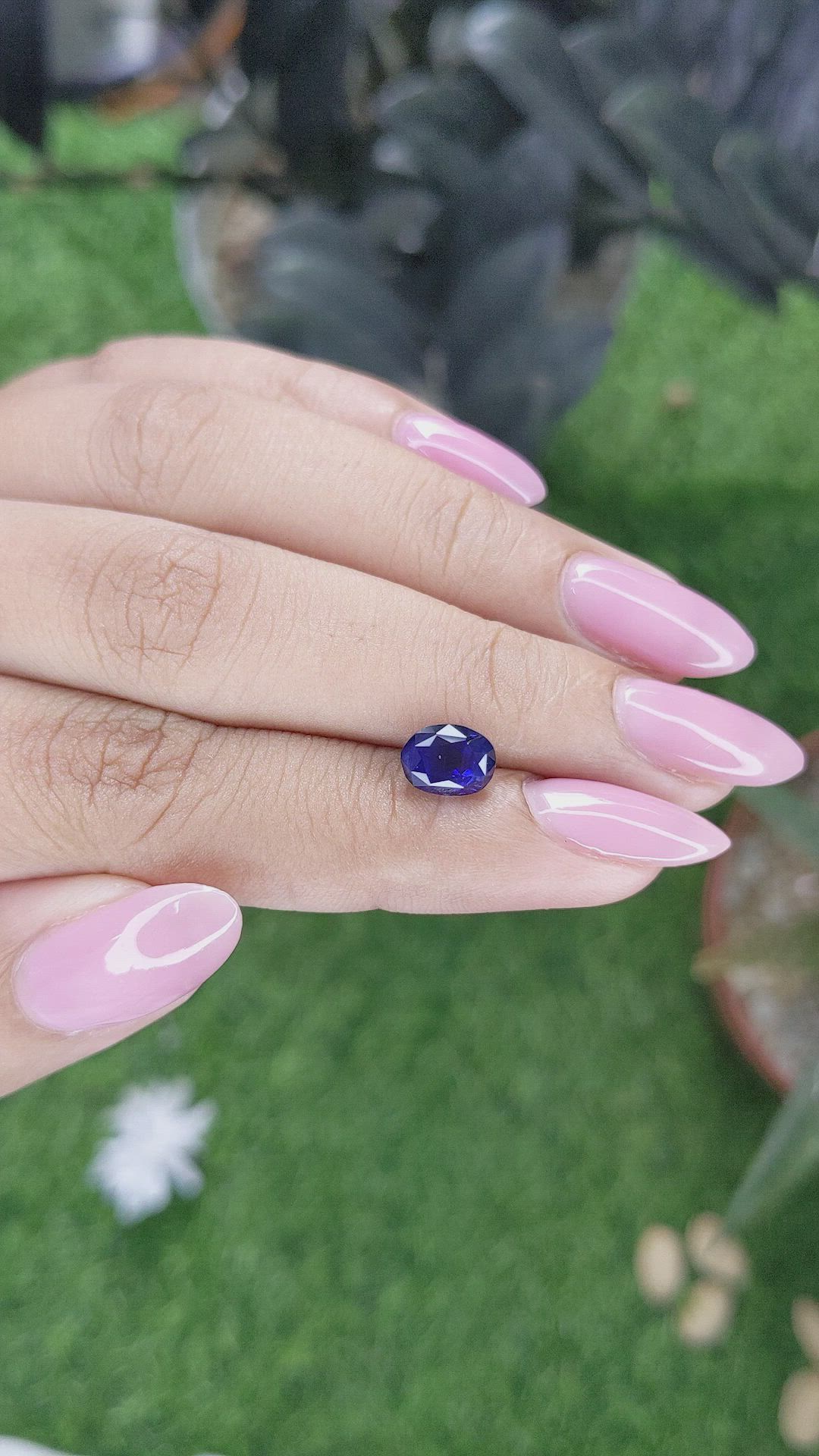 2.01 Ct. Purplish Blue Sapphire from Ceylon (Sri Lanka) Size Video