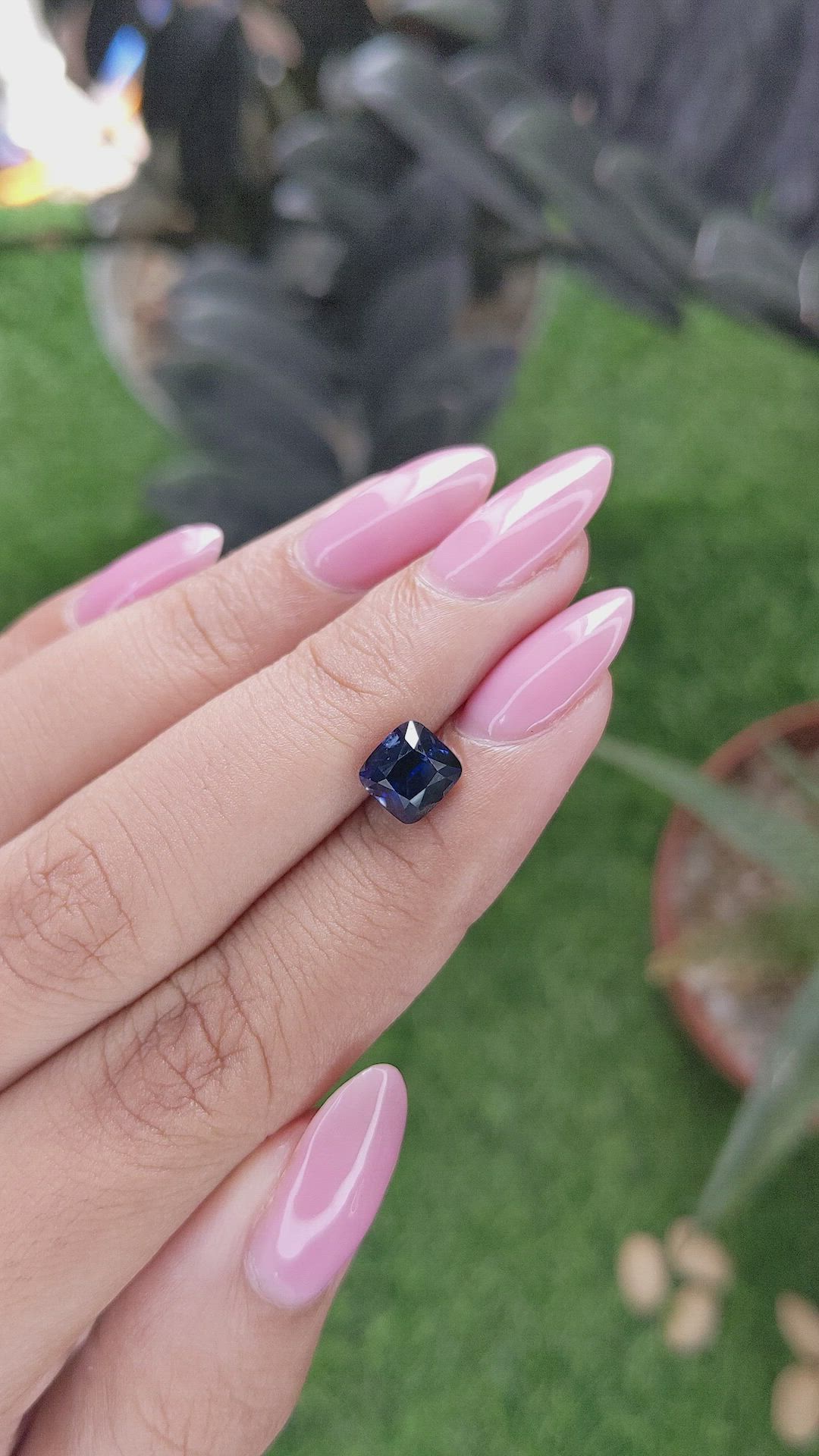 2.06 Ct. Blue Sapphire from Ceylon (Sri Lanka) Size Video