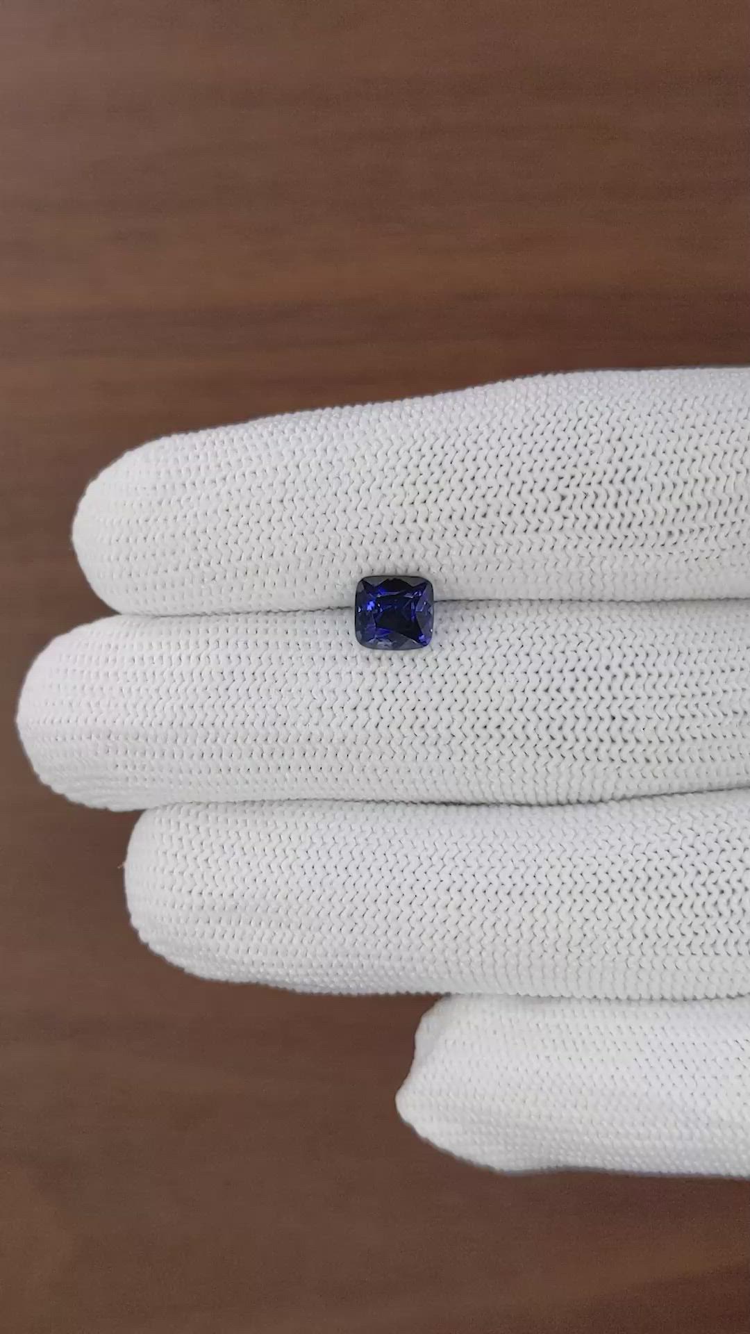 2.06 Ct. Blue Sapphire from Ceylon (Sri Lanka) Size Video