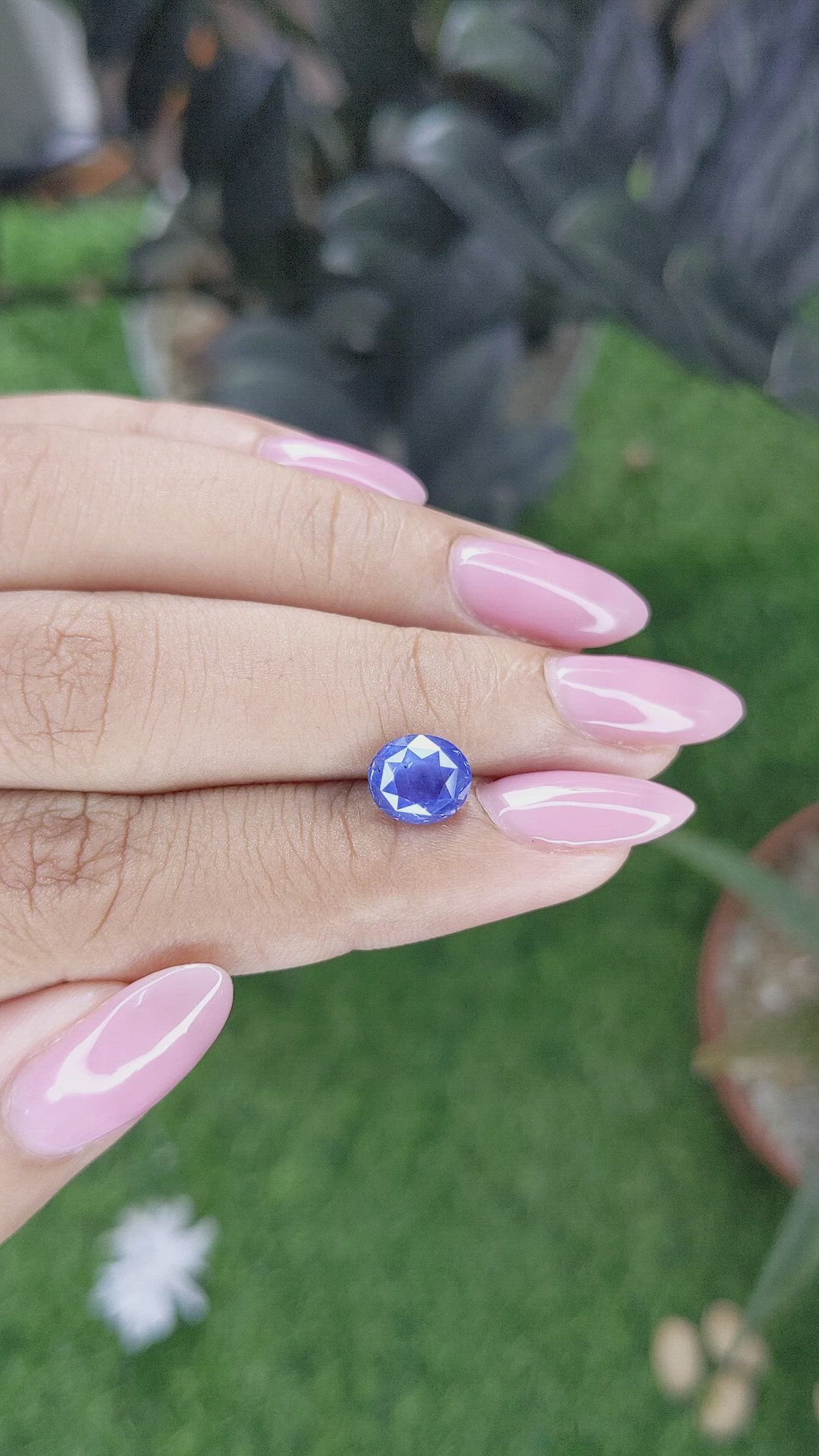 2.09 Ct. Purplish Blue Sapphire from Ceylon (Sri Lanka) Size Video