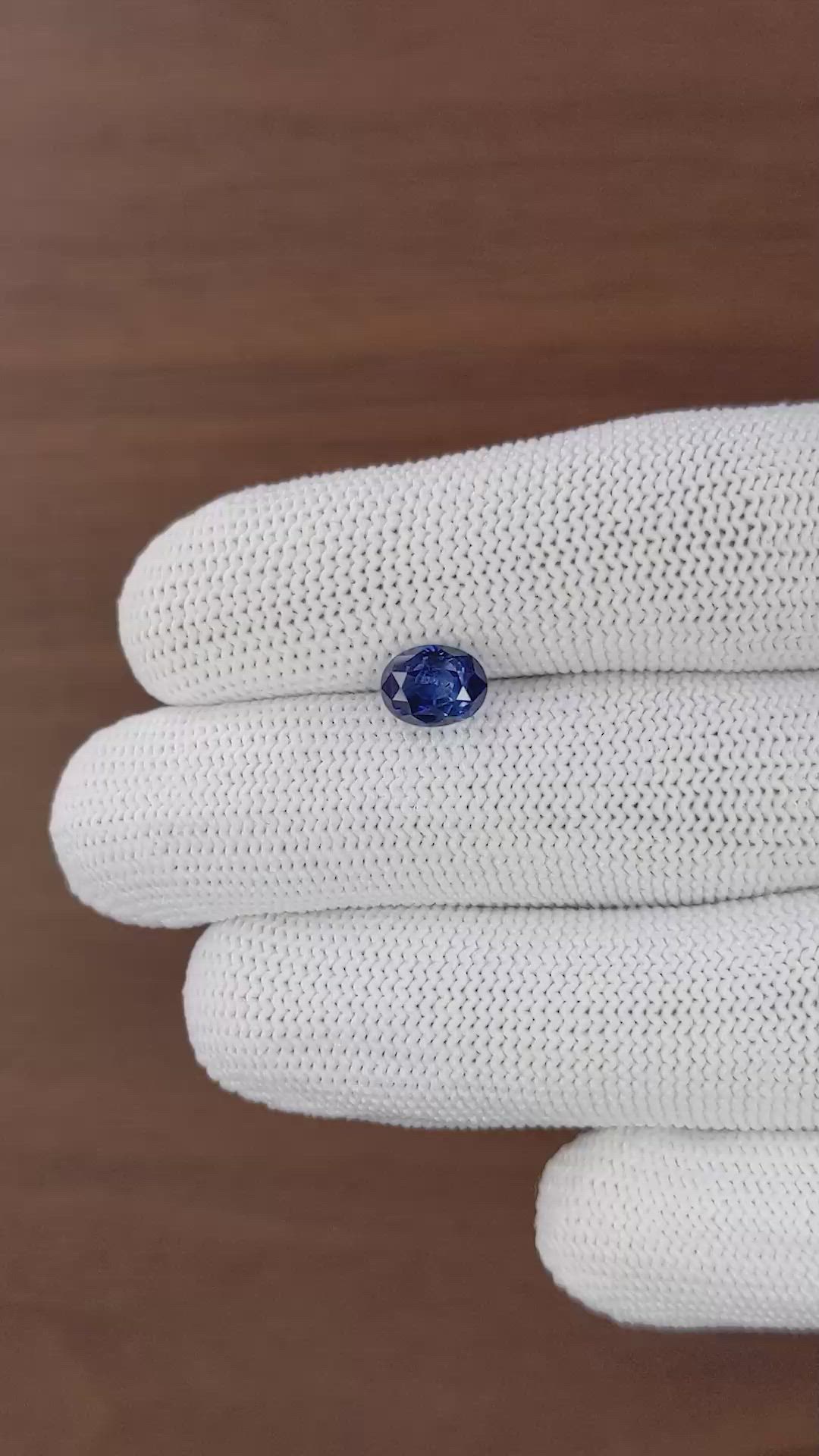 2.12 Ct. Blue Sapphire from Ceylon (Sri Lanka) Size Video