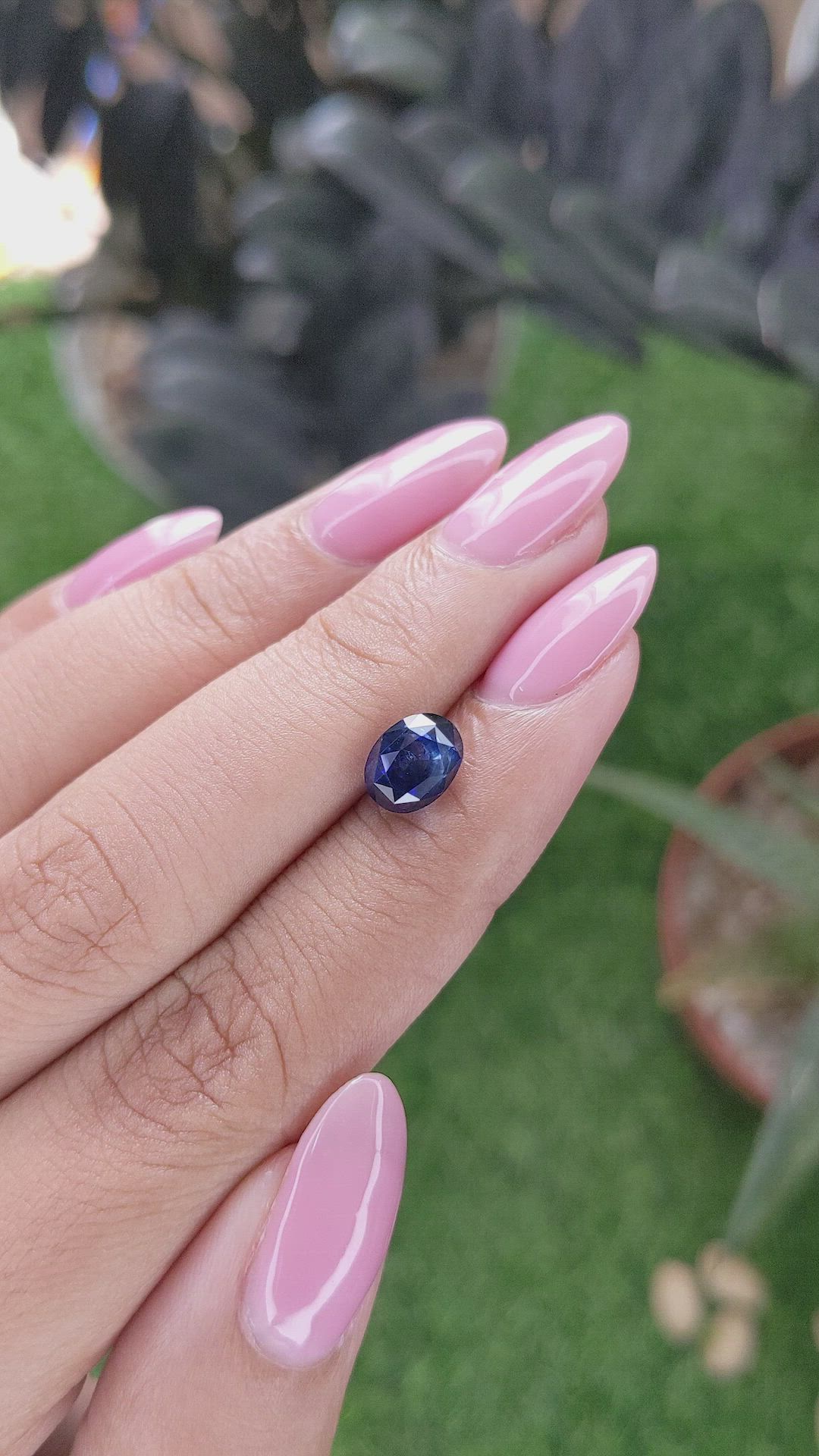 2.12 Ct. Blue Sapphire from Ceylon (Sri Lanka) Size Video