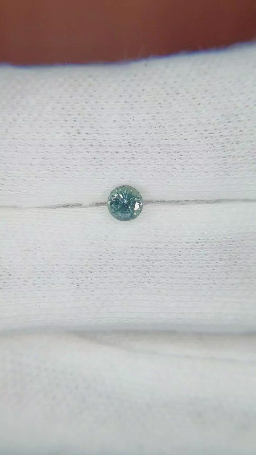 0.36 Ct. Greenish Blue Sapphire from Ceylon (Sri Lanka) Size Video