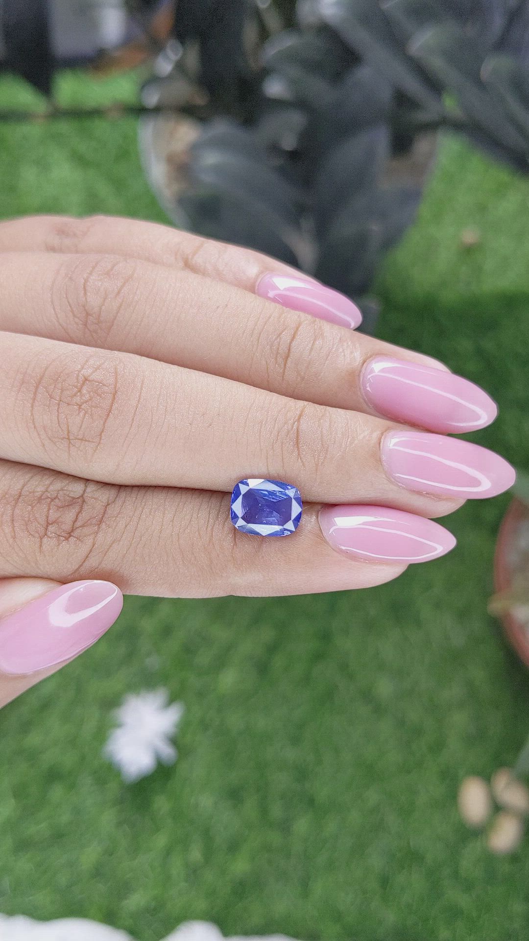 2.04 Ct. Blue Sapphire from Ceylon (Sri Lanka) Size Video