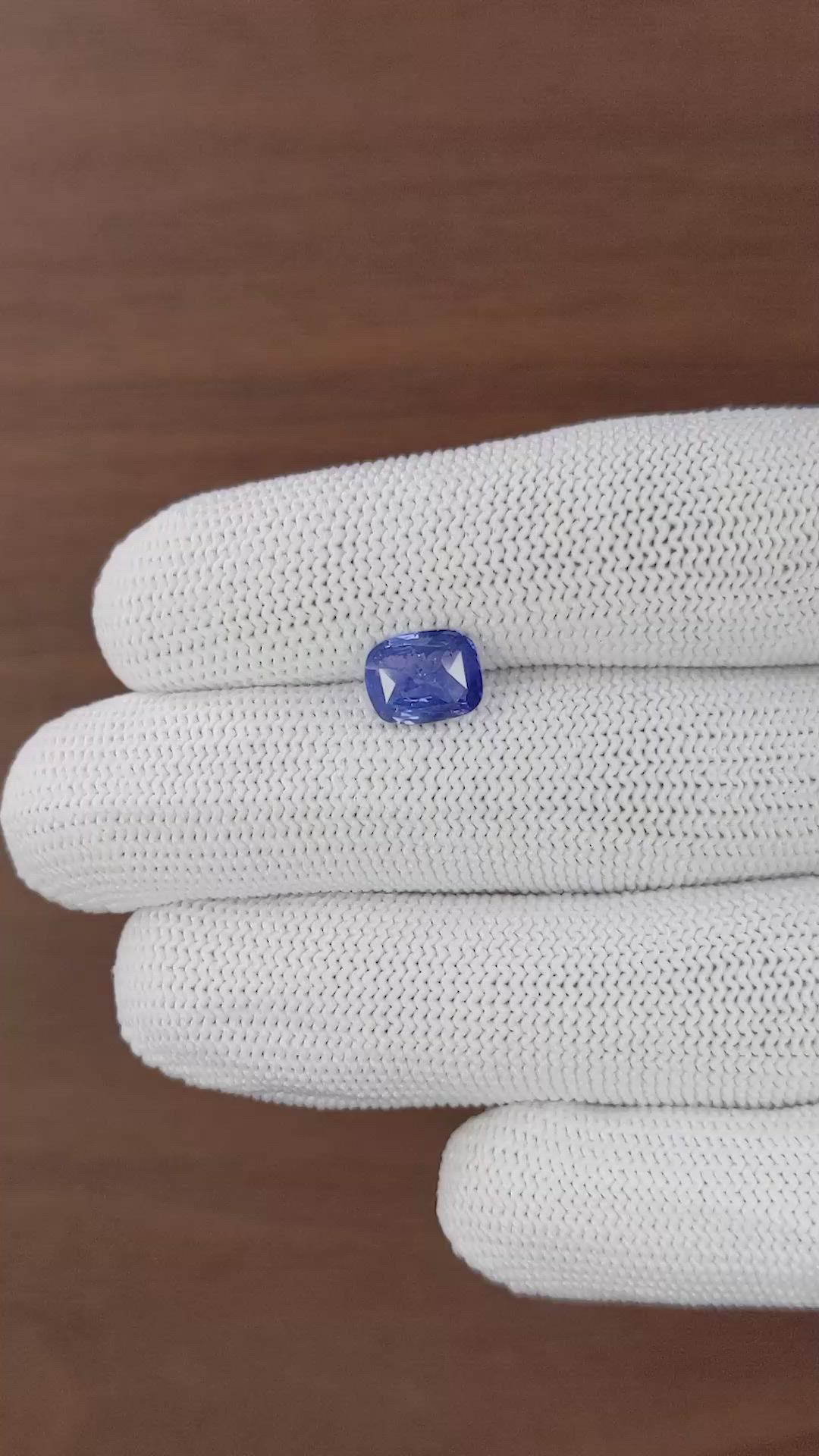 2.04 Ct. Blue Sapphire from Ceylon (Sri Lanka) Size Video