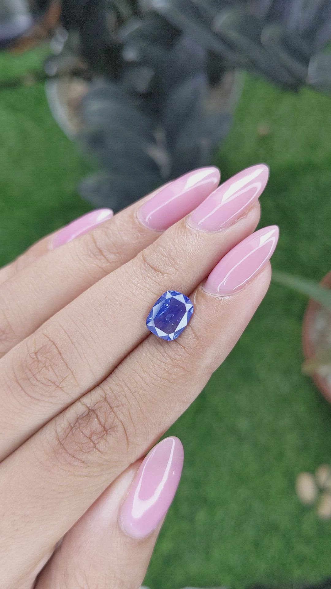 2.04 Ct. Blue Sapphire from Ceylon (Sri Lanka) Size Video