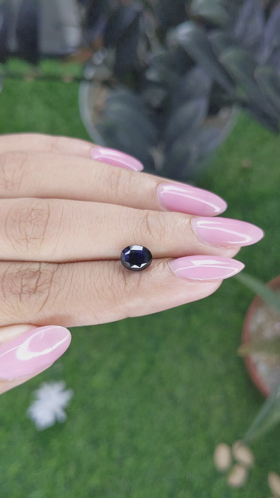 2.03 Ct. Blue Sapphire from Ceylon (Sri Lanka) Size Video