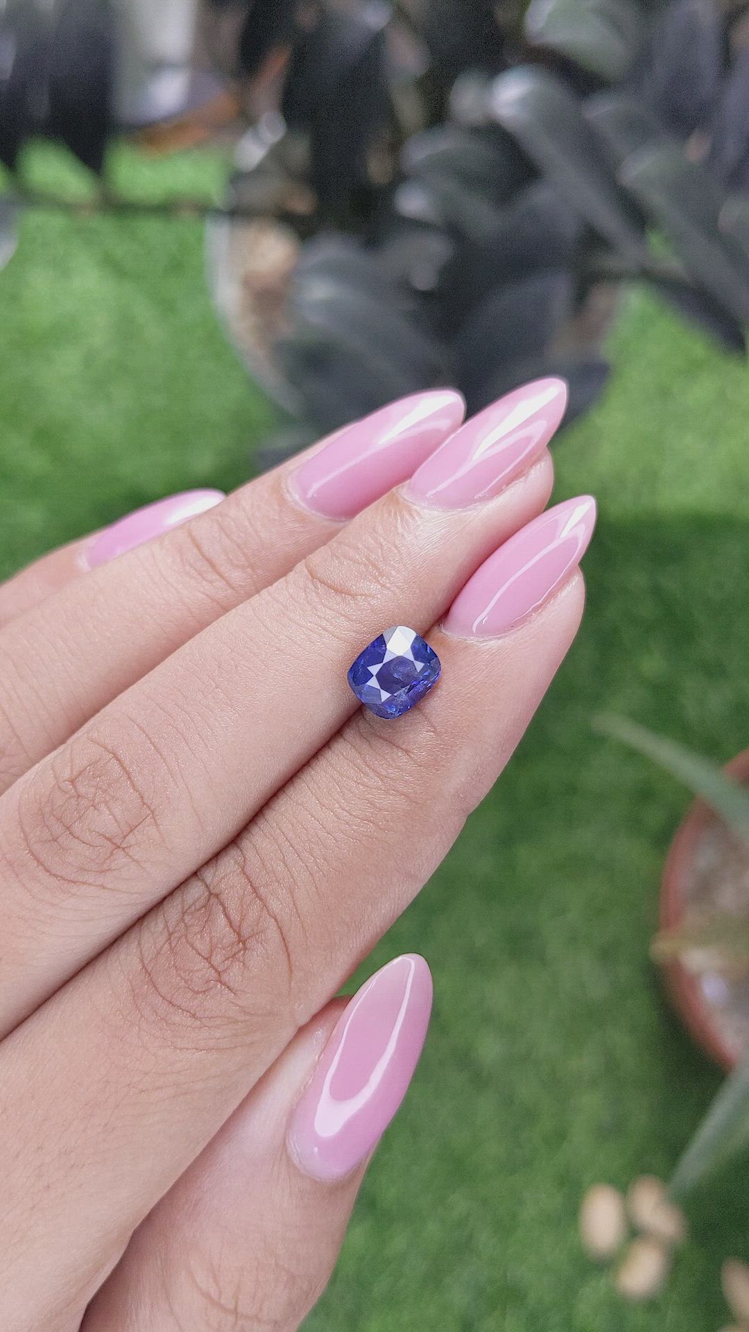 2.06 Ct. Blue Sapphire from Ceylon (Sri Lanka) Size Video