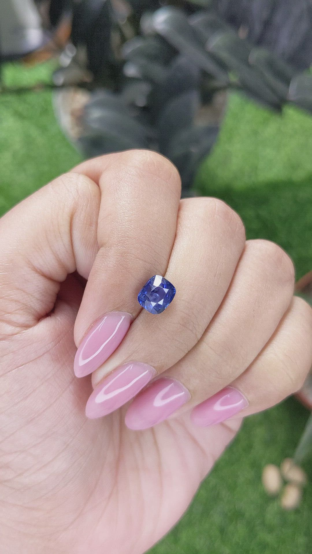 2.06 Ct. Blue Sapphire from Ceylon (Sri Lanka) Size Video