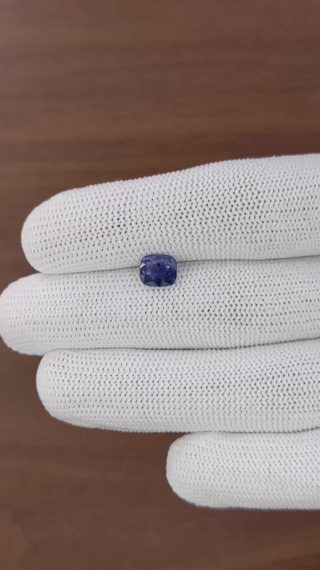 2.06 Ct. Blue Sapphire from Ceylon (Sri Lanka) Size Video