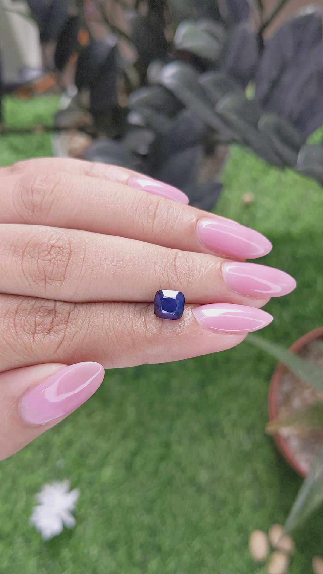 2.03 Ct. Blue Sapphire from Ceylon (Sri Lanka) Size Video