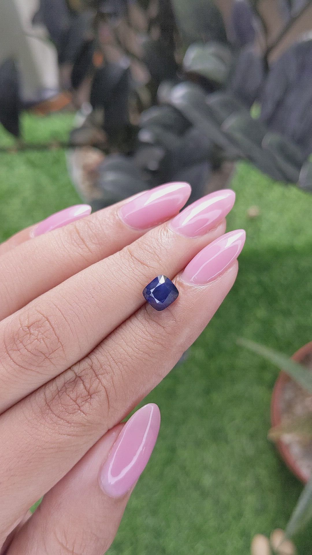 2.03 Ct. Blue Sapphire from Ceylon (Sri Lanka) Size Video