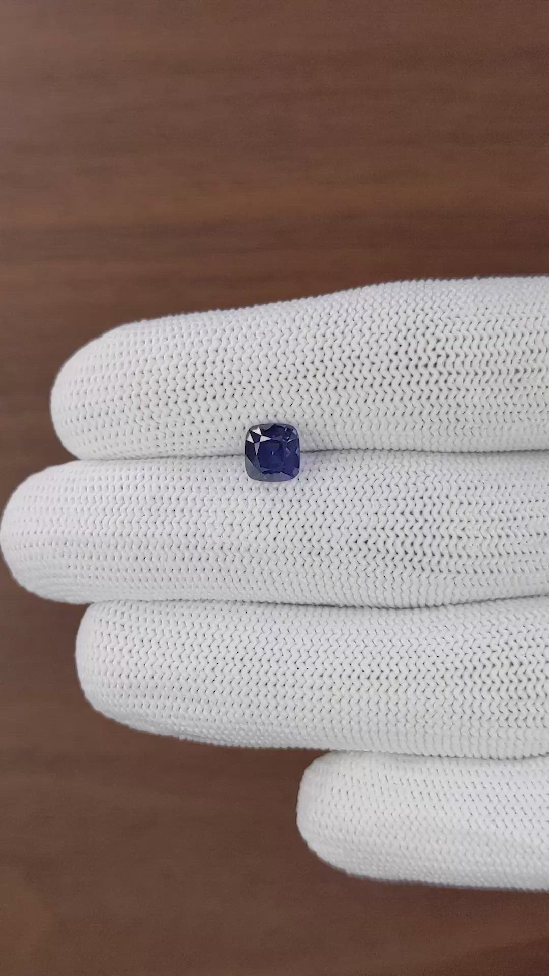2.03 Ct. Blue Sapphire from Ceylon (Sri Lanka) Size Video