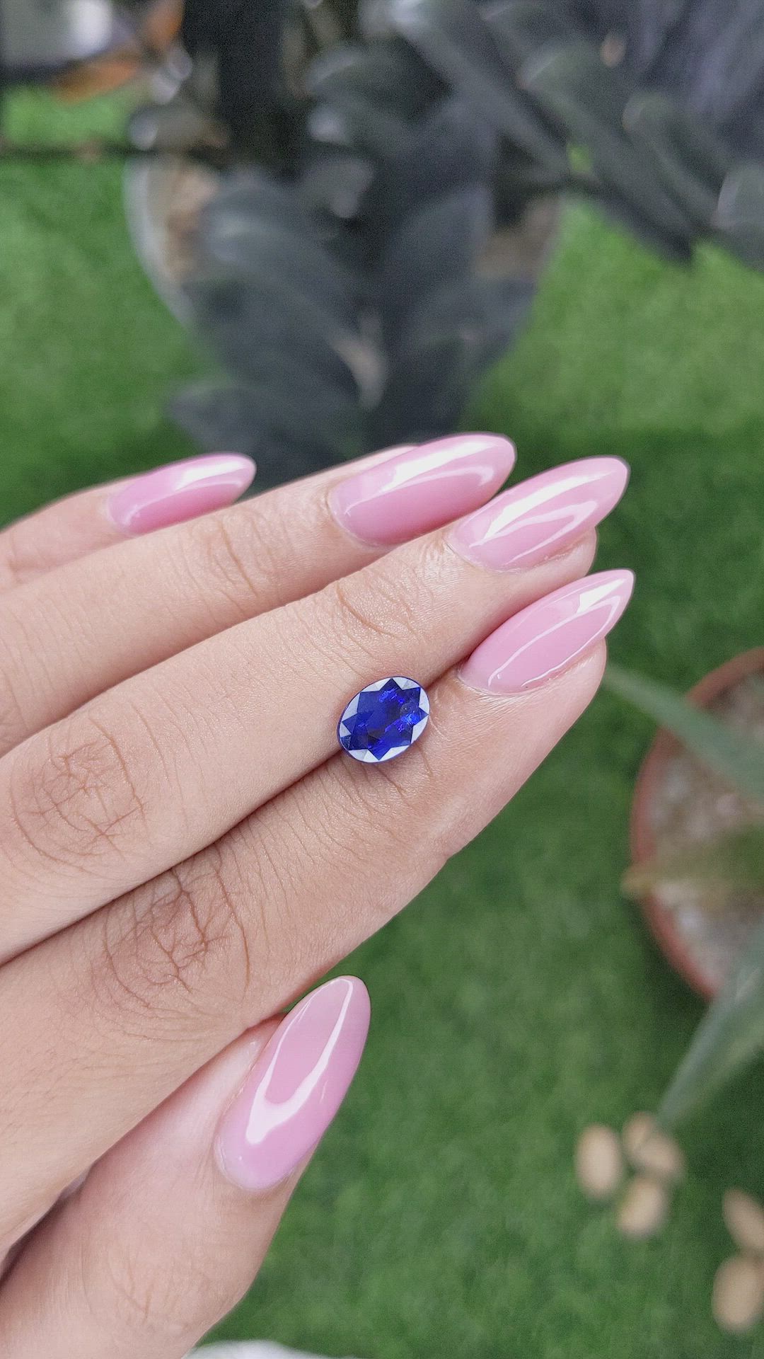 2.02 Ct. Blue Sapphire from Ceylon (Sri Lanka) Size Video